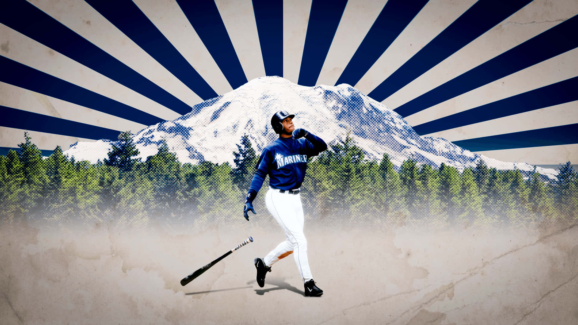 Ken Griffey Jr Eternalises Iconic Bat Swing Background