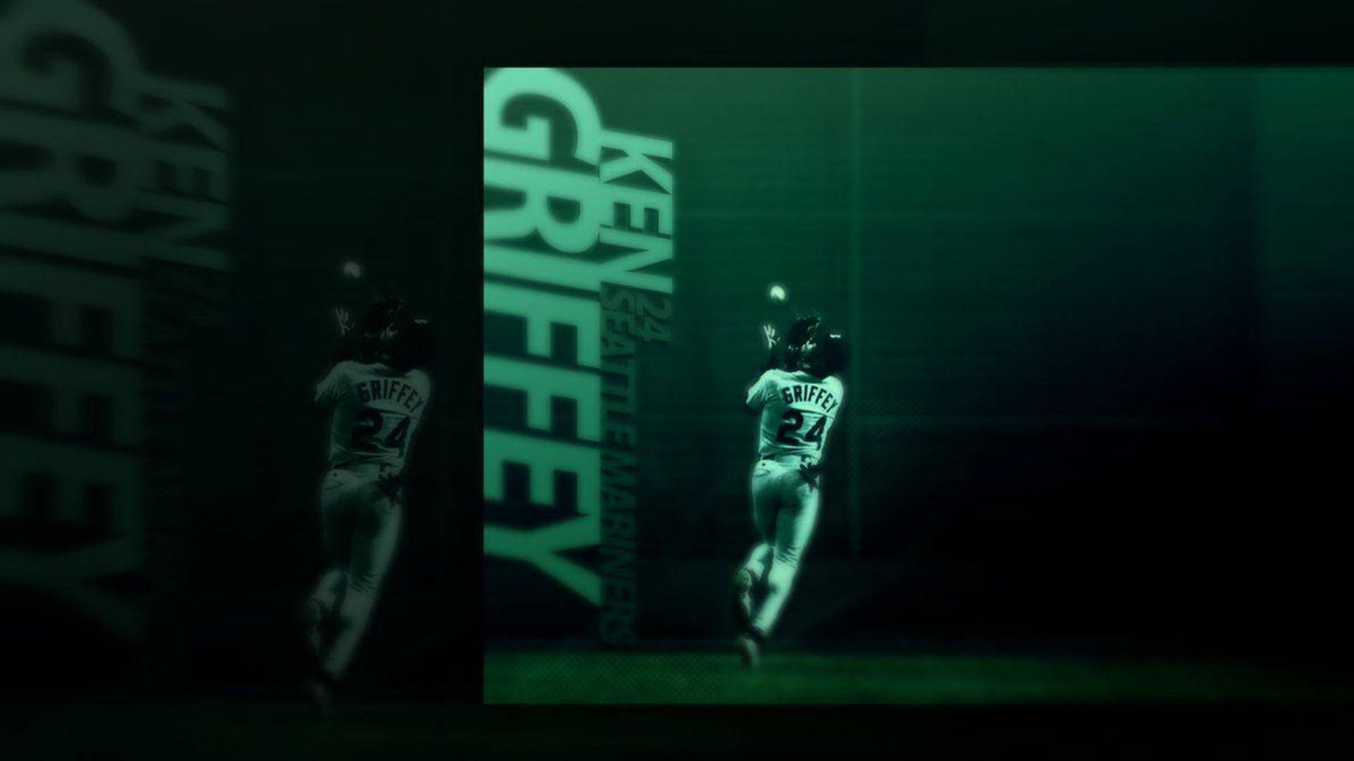 Ken Griffey Jr Green Poster Background