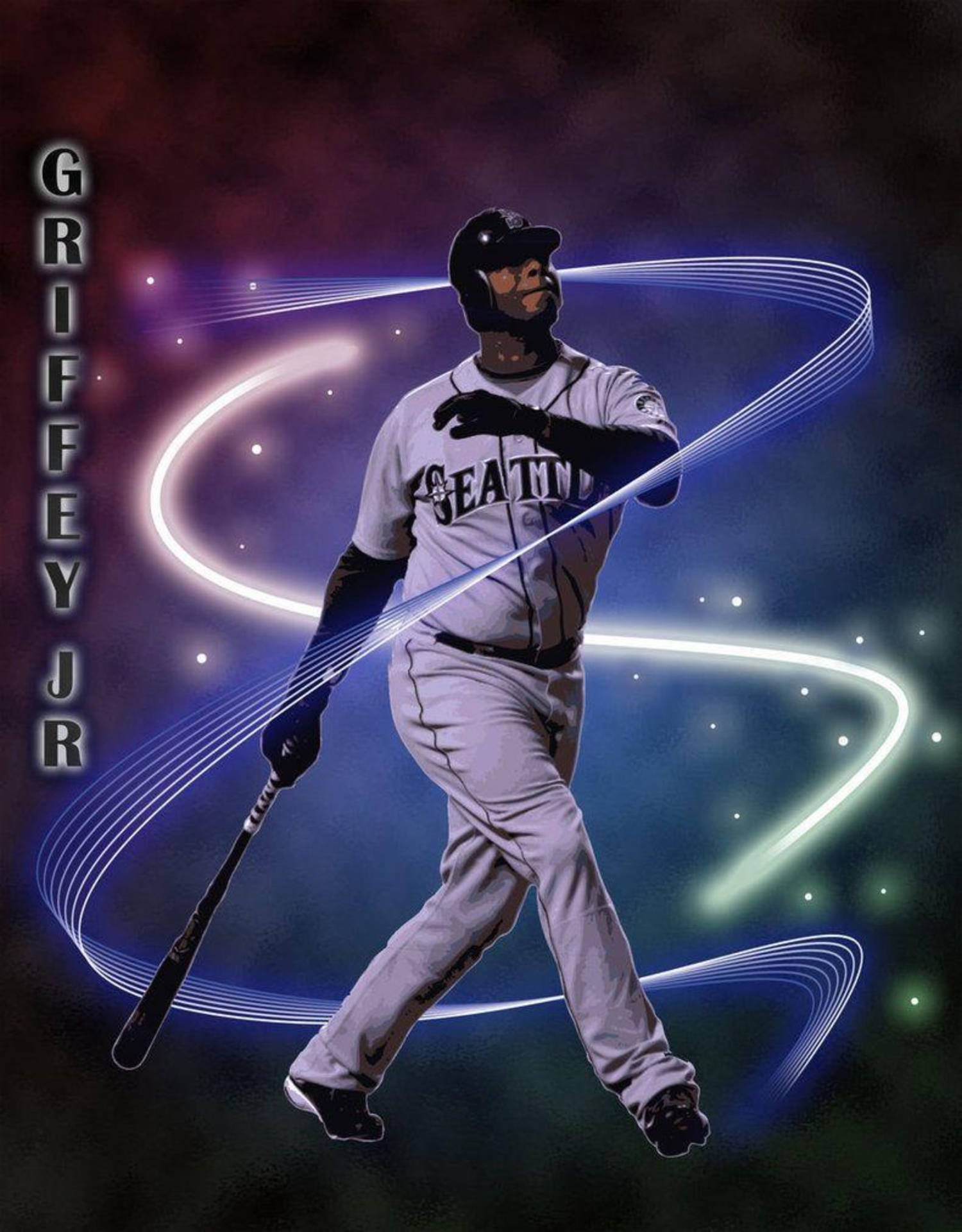 Ken Griffey Jr Neon Fan Edit