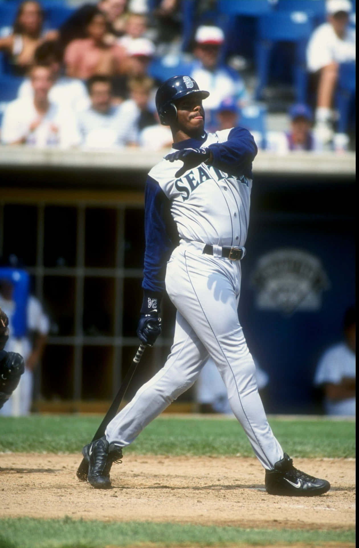 Ken Griffey Jr. On The Batter's Box Background