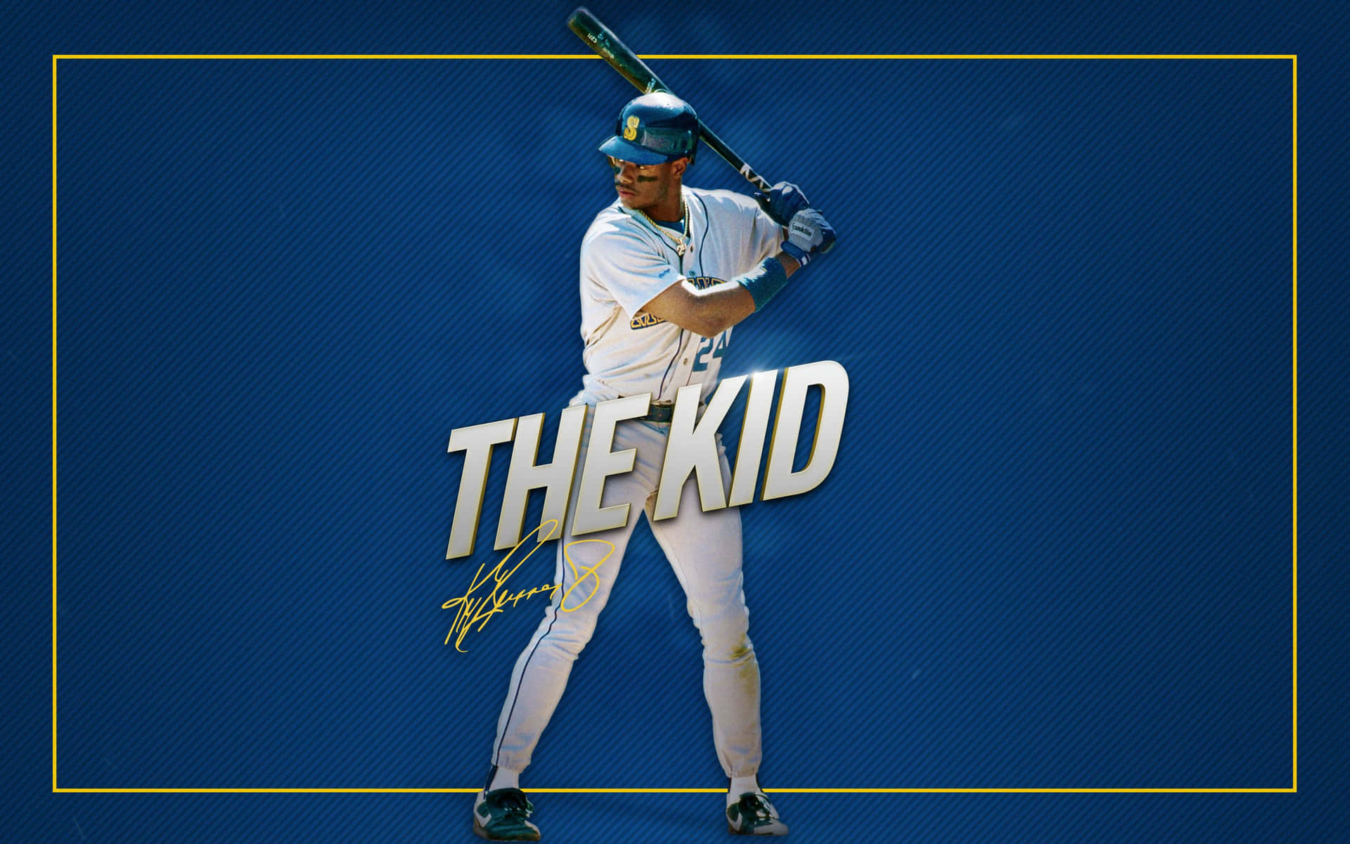 Ken Griffey Jr. Rounds The Bases After Hitting A Home Run Background