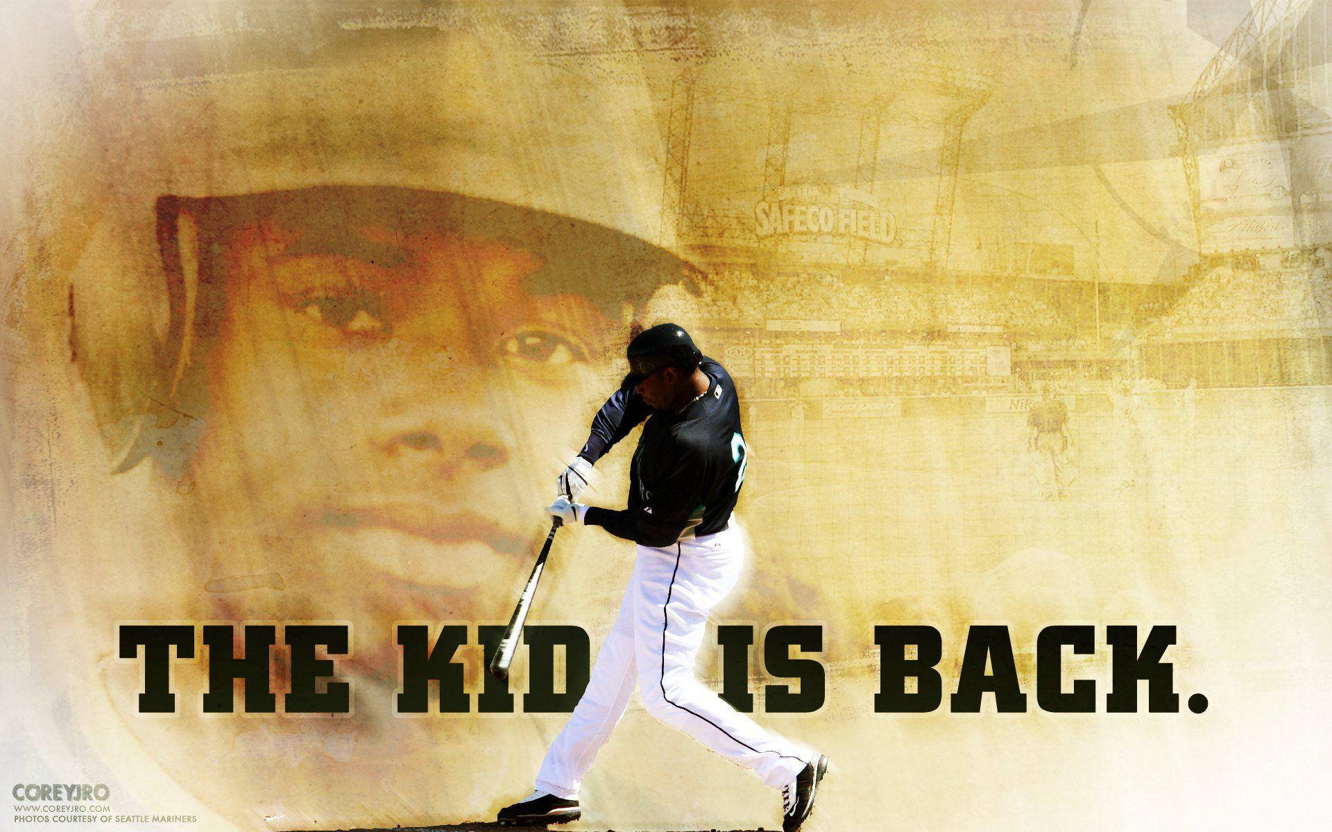 Ken Griffey Jr The Kid Is Back Poster Background