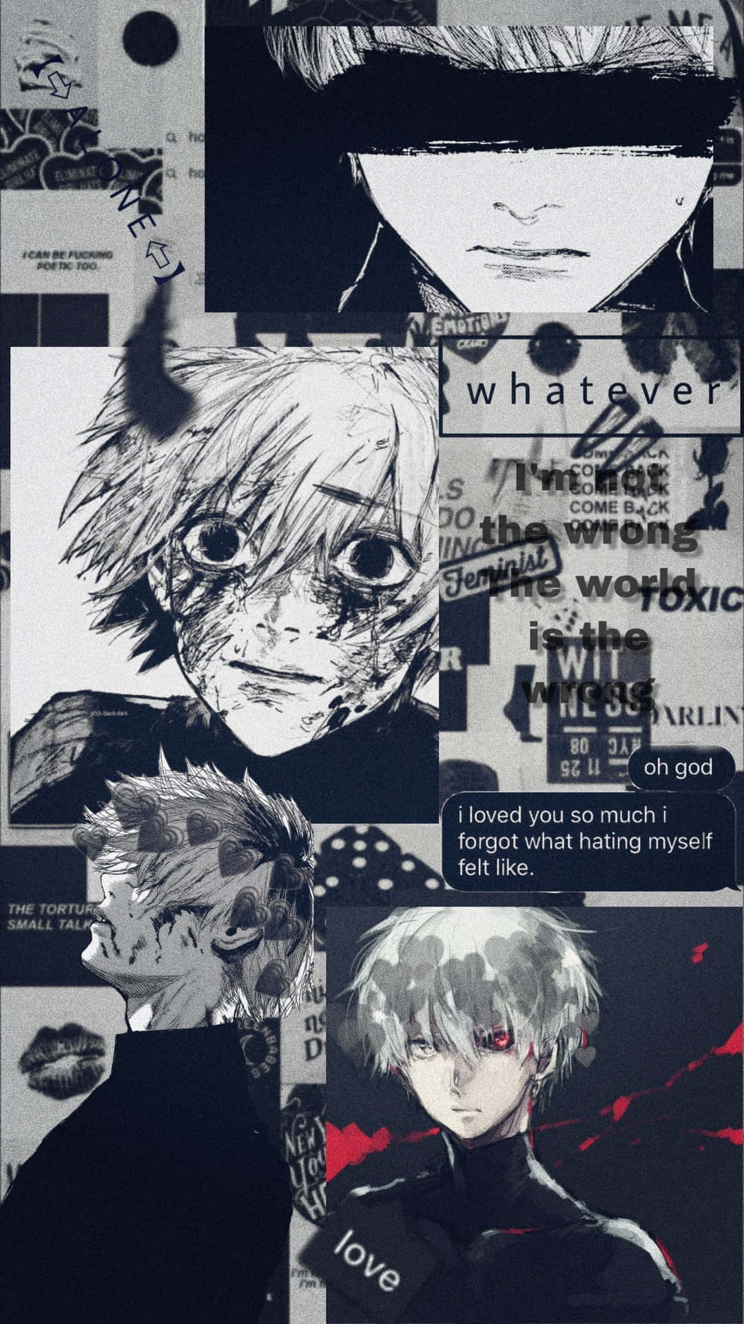 Ken Kaneki Aesthetic Anime Sad Background