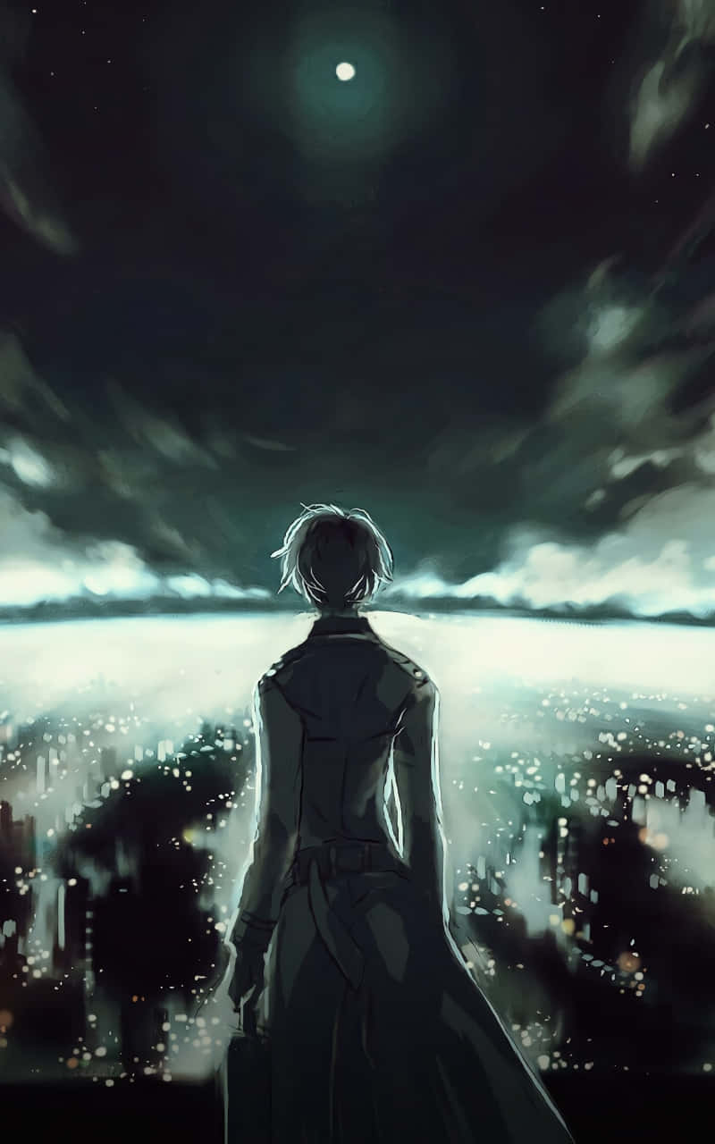 Ken Kaneki Against Night City Tokyo Ghoul Anime Background