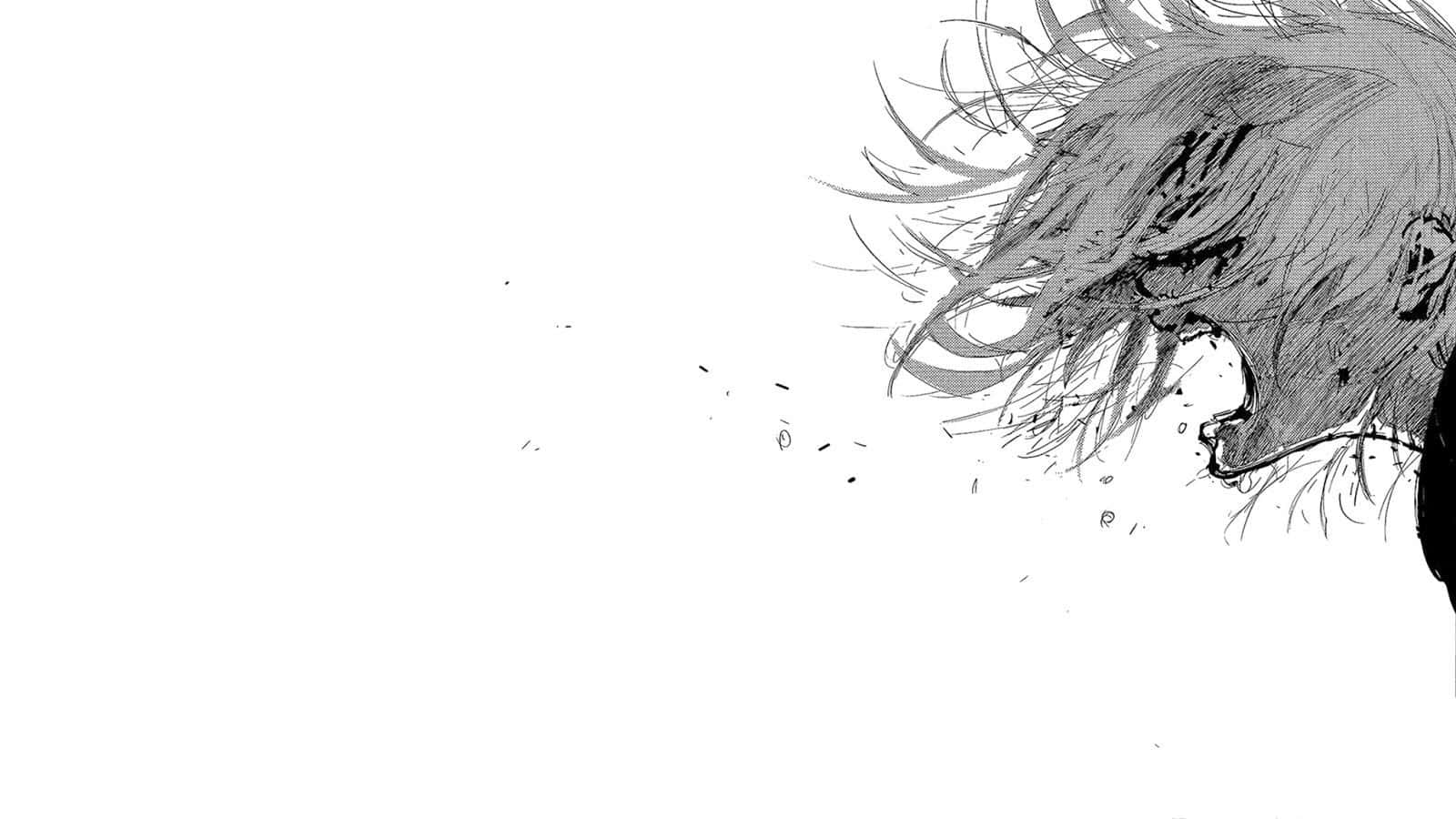 Ken Kaneki Sad Screaming Fan Art Background
