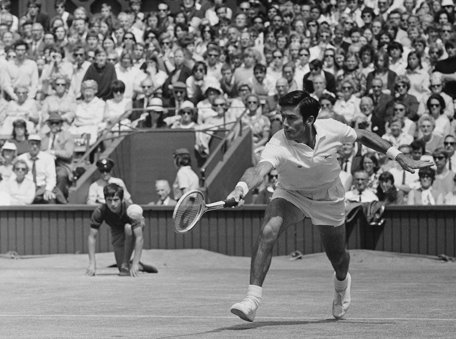 Ken Rosewall Ball Catch Tennis Photography Background