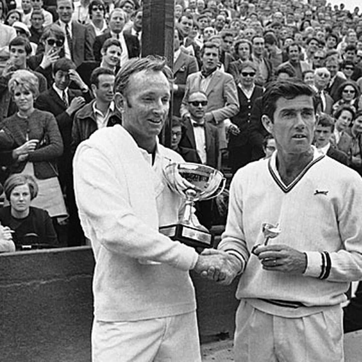 Ken Rosewall Rod Laver Tennis Handshake Photography Background