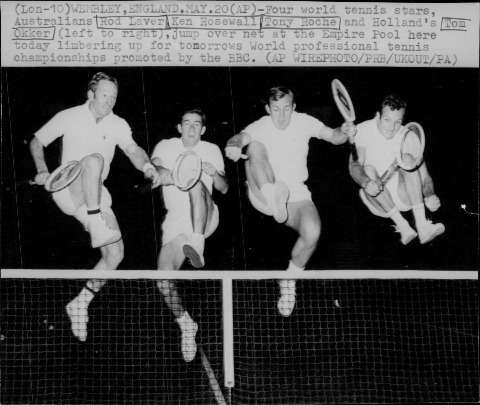 Ken Rosewall Rod Laver Tony Roche Tom Okker Background