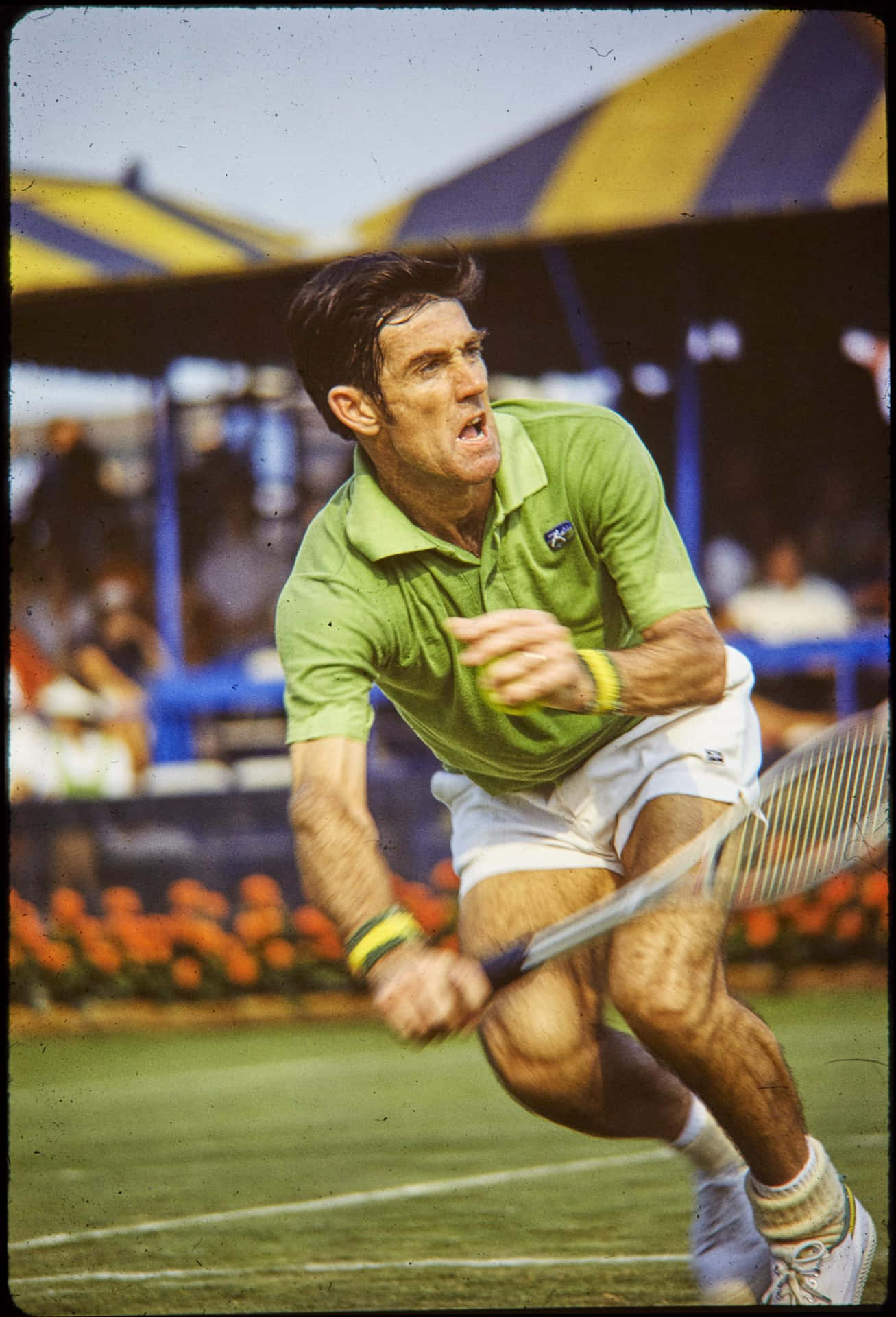Ken Rosewall Tennis Ball Hit Moving Photography Background