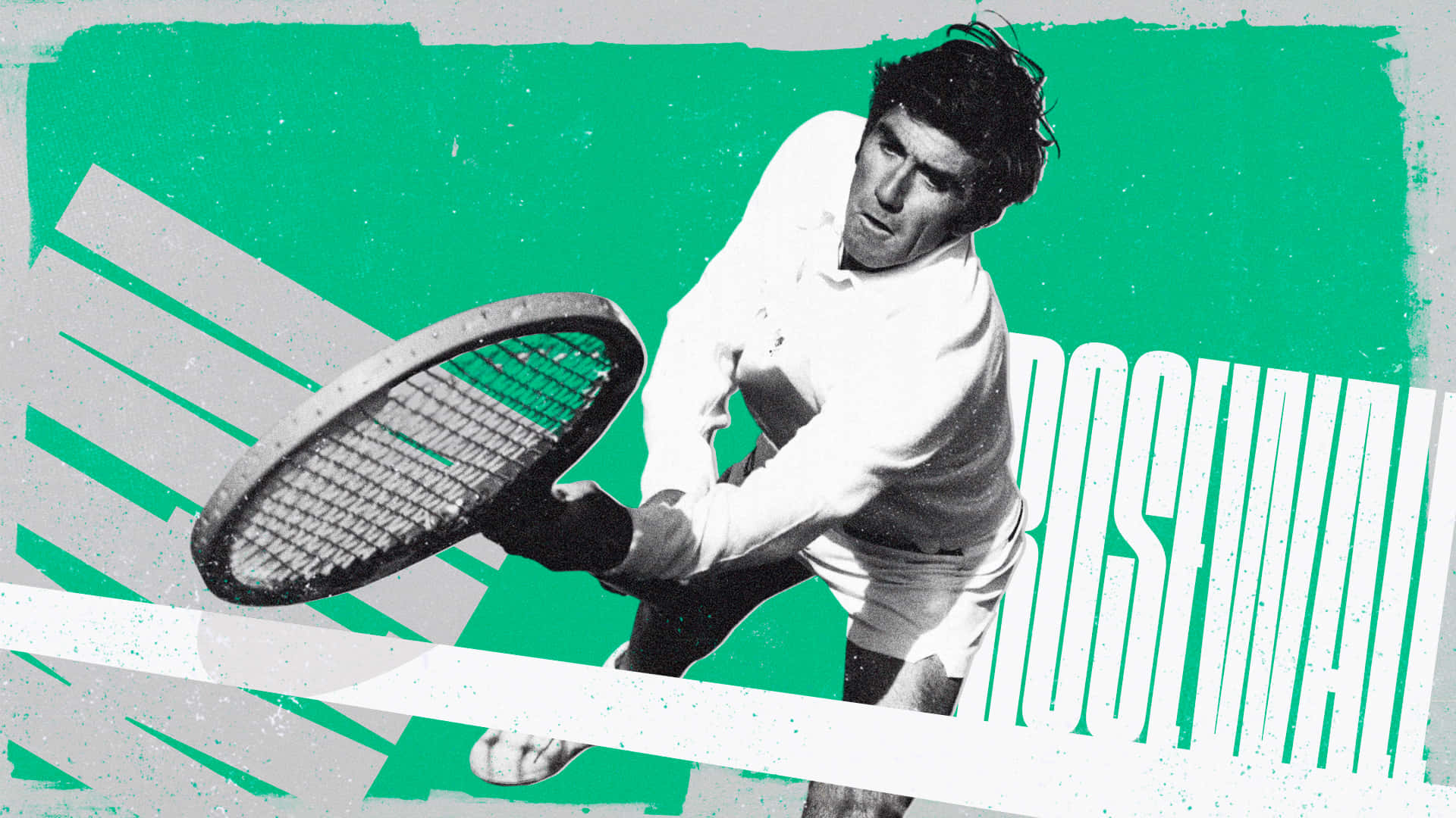 Ken Rosewall Tennis Player Digital Art Photography Edit Background