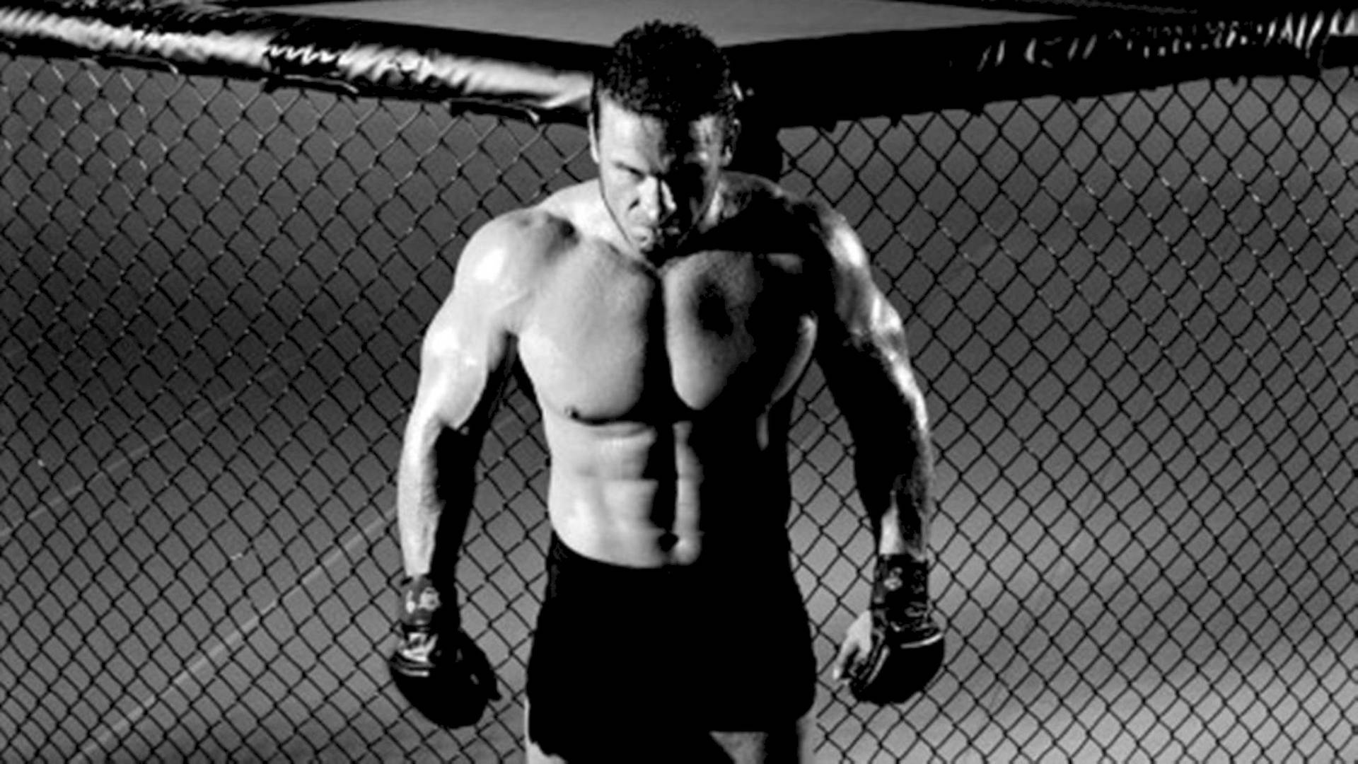 Ken Shamrock Grayscale Background