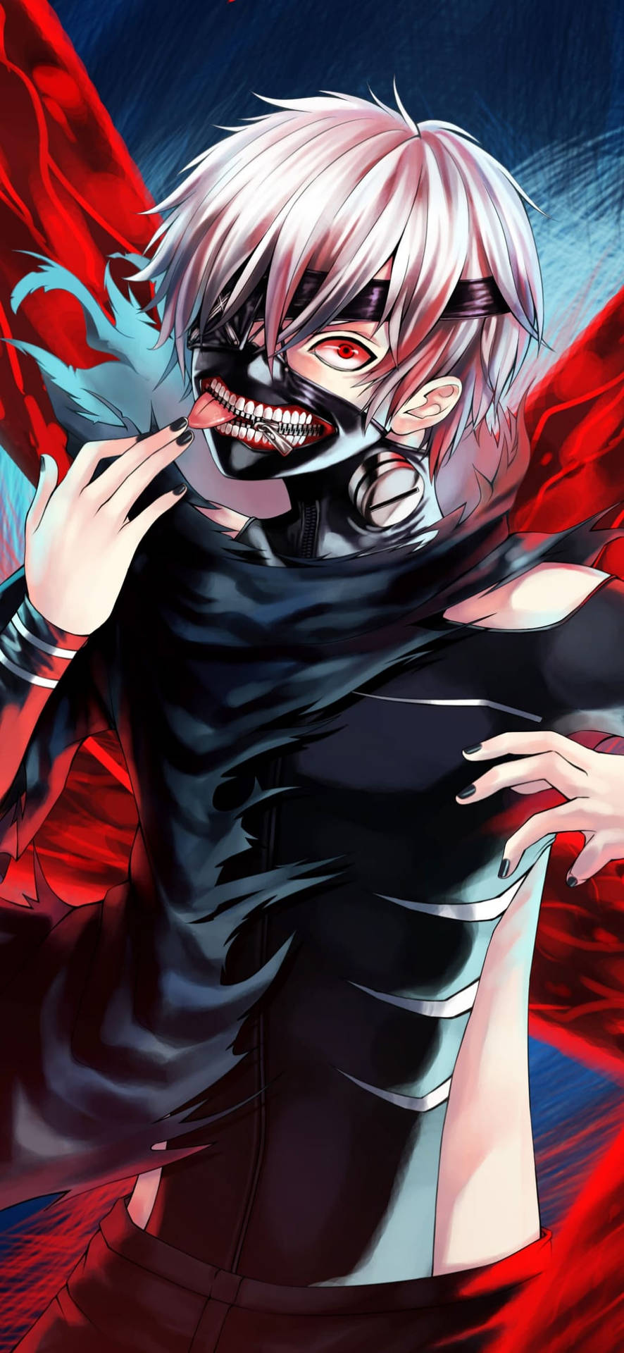 Ken Tongue Out Tokyo Ghoul Iphone Background Background