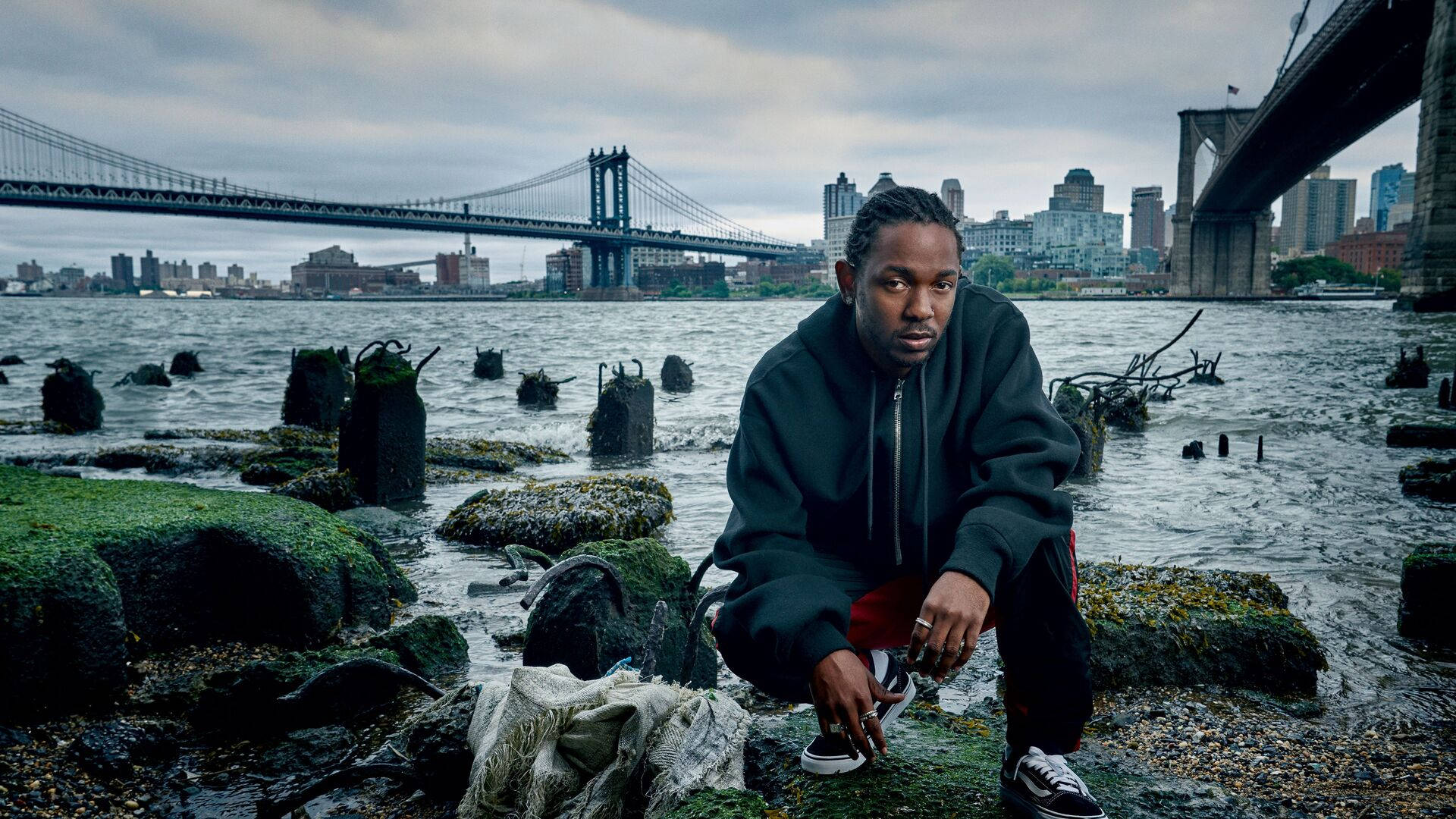 Kendrick Lamar In Bridge Photoshoot