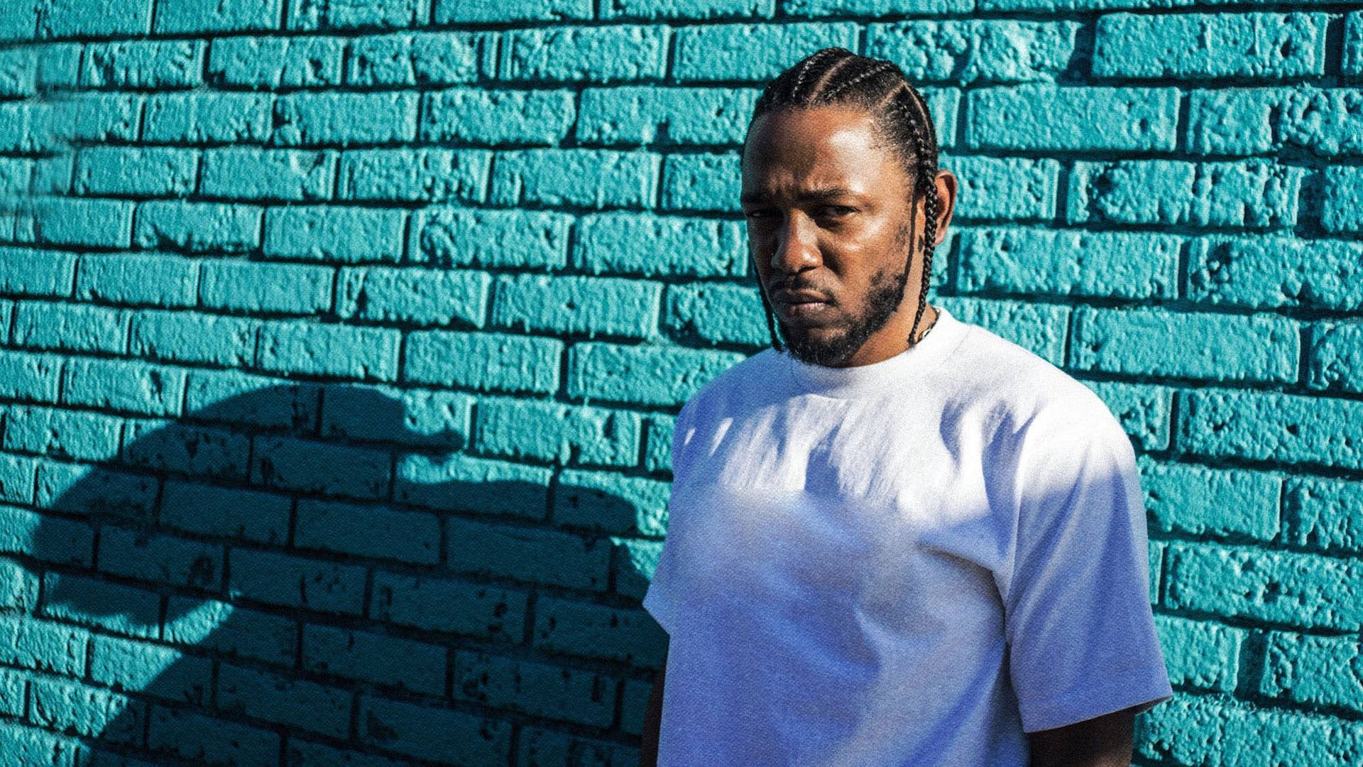 Kendrick Lamar On Blue Brick Wall