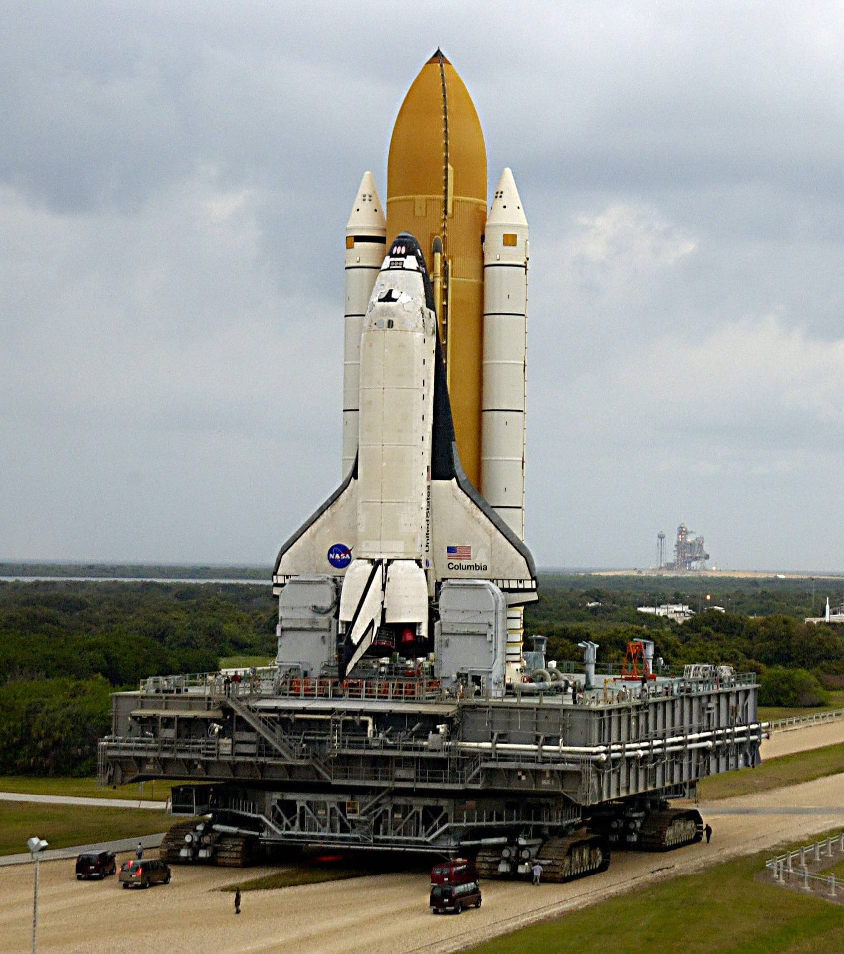 Kennedy Space Center Space Shuttle Rolled Out Background