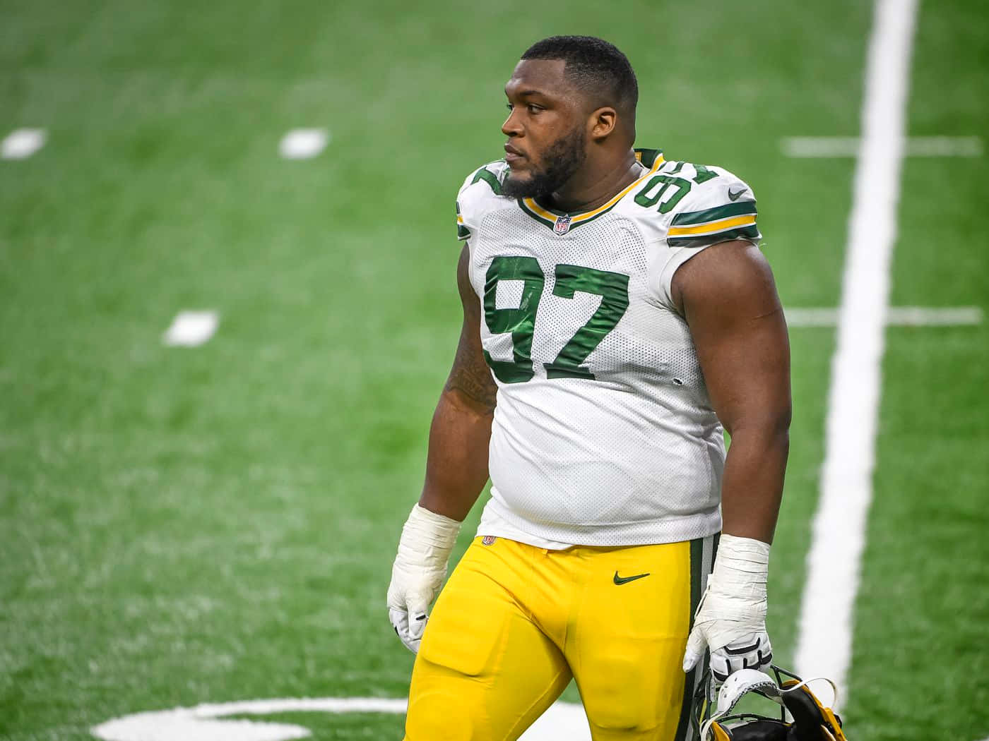 Kenny Clark Green Bay Packers Versus Detroit Lions Background