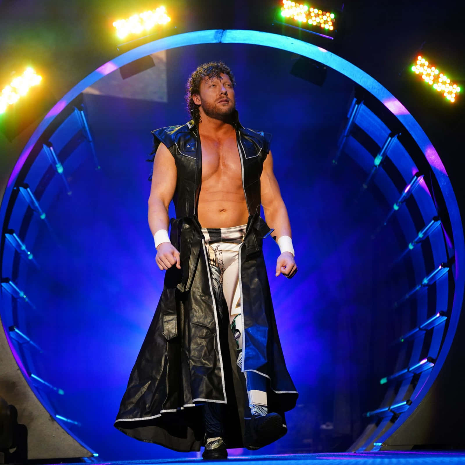 Kenny Omega Sleeveless Trench Coat Background