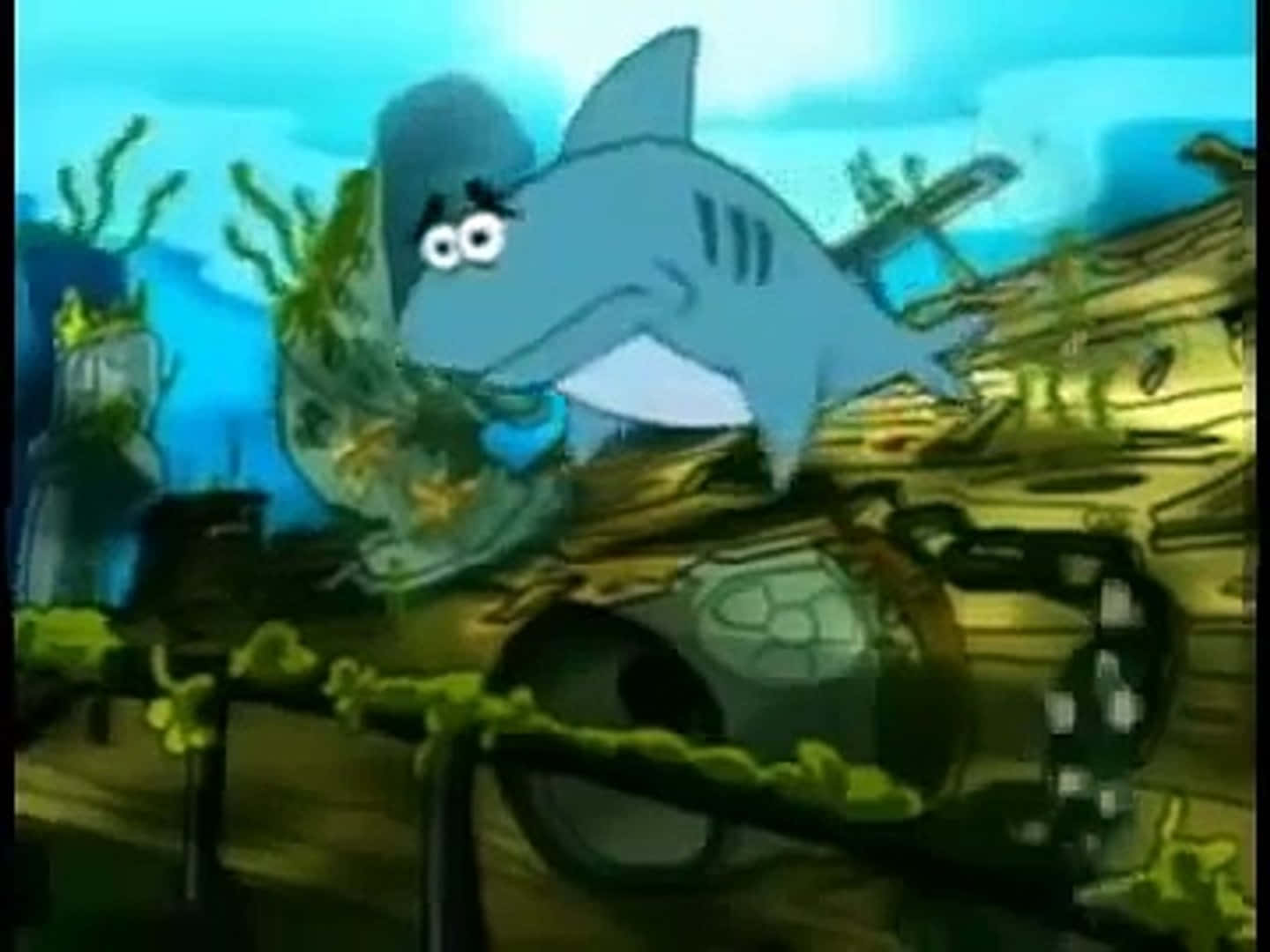Kenny The Shark Roaming Undersea Background