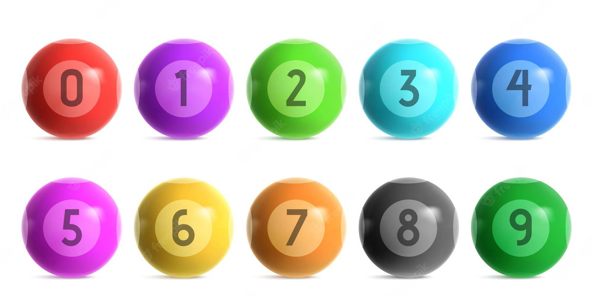 Keno Colored Number Balls Background