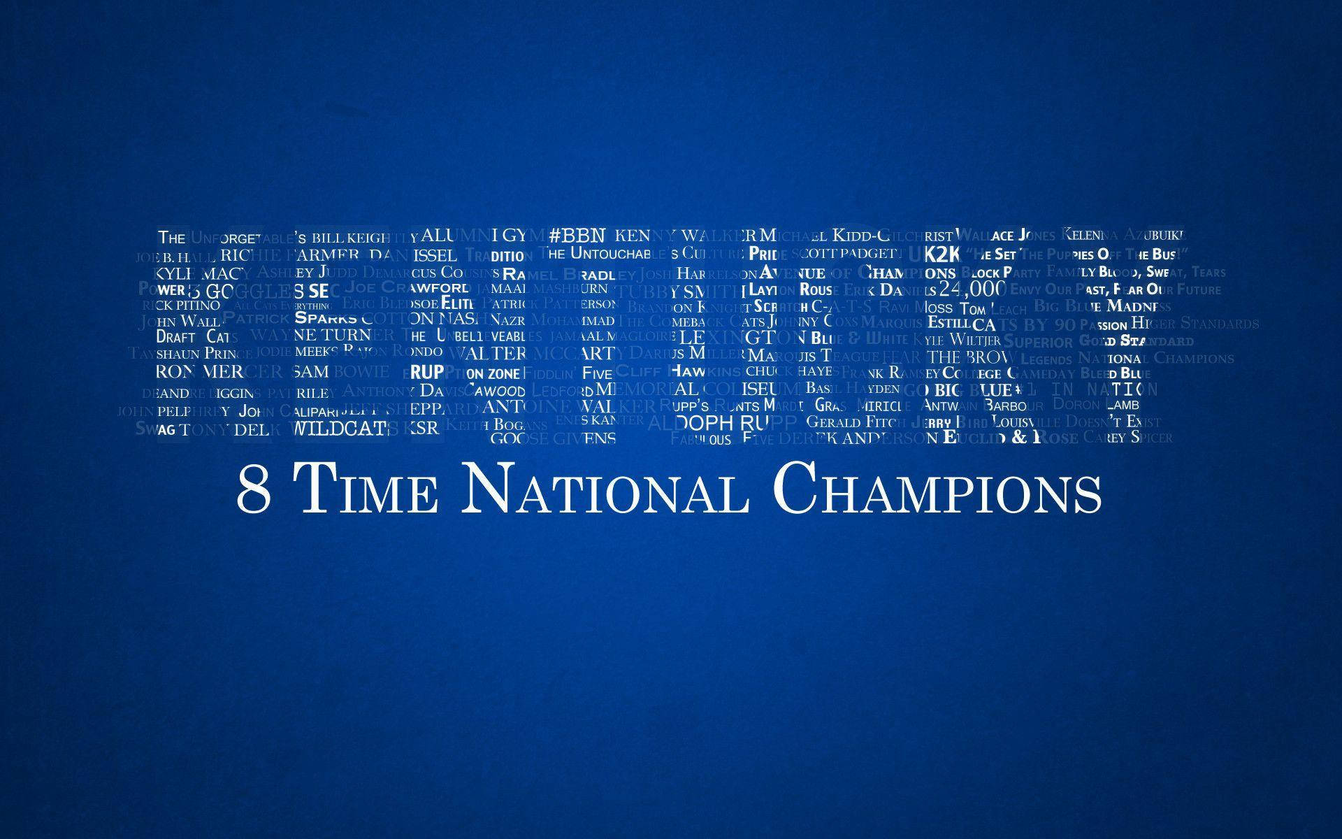 Kentucky 8-time National Champions Background