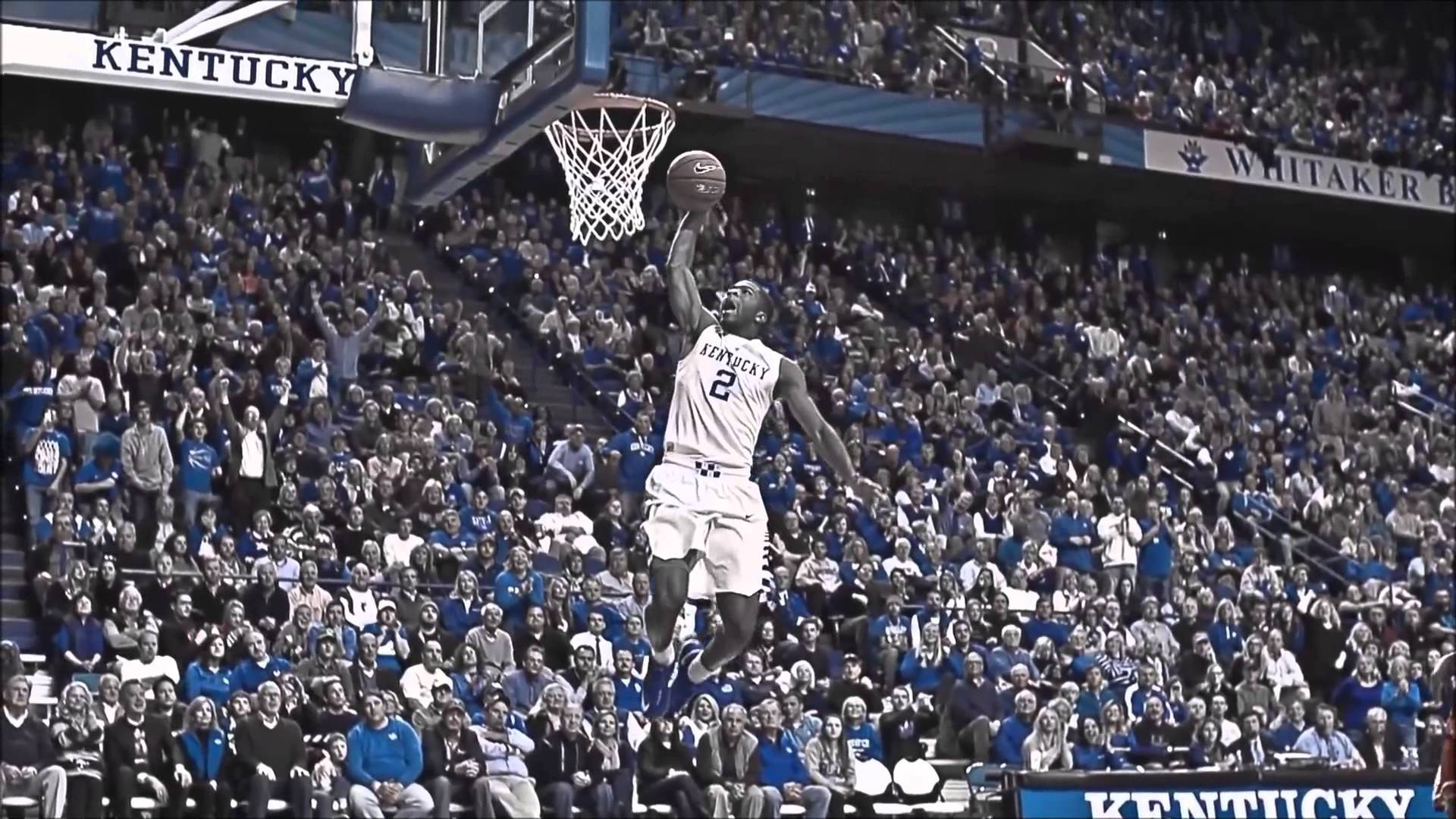 Kentucky Basketball Player Dunk Background