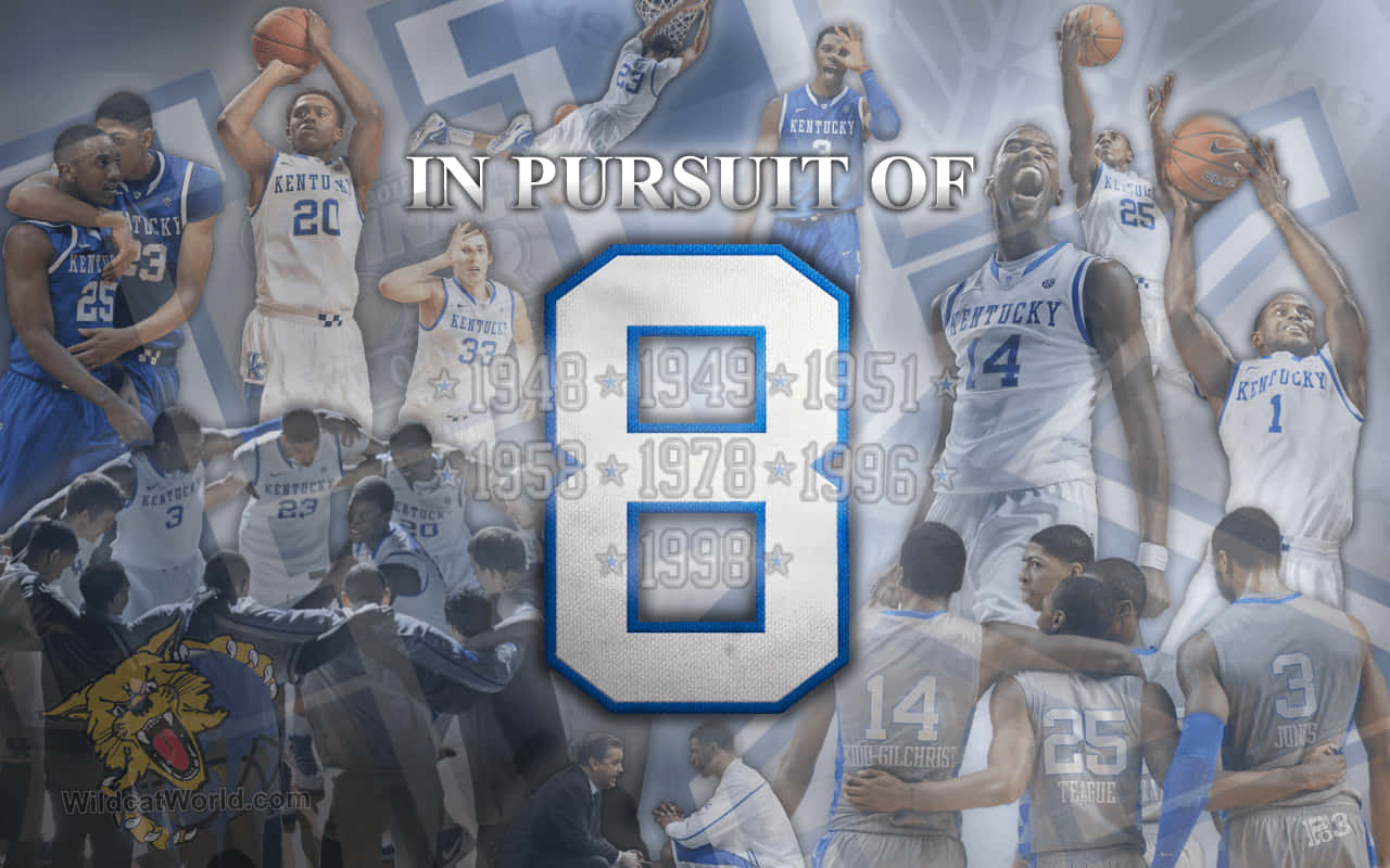 Kentucky Basketball Team In Pursuit Of 8 Background