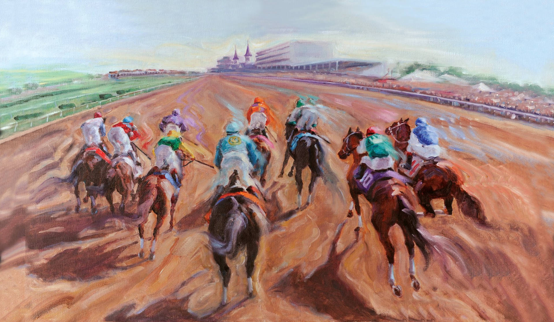 Kentucky Derby Race Painting Background