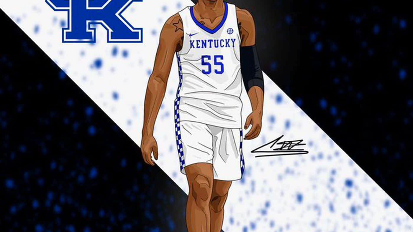 Kentucky Wildcats Basketball Player - A Cartoon Background