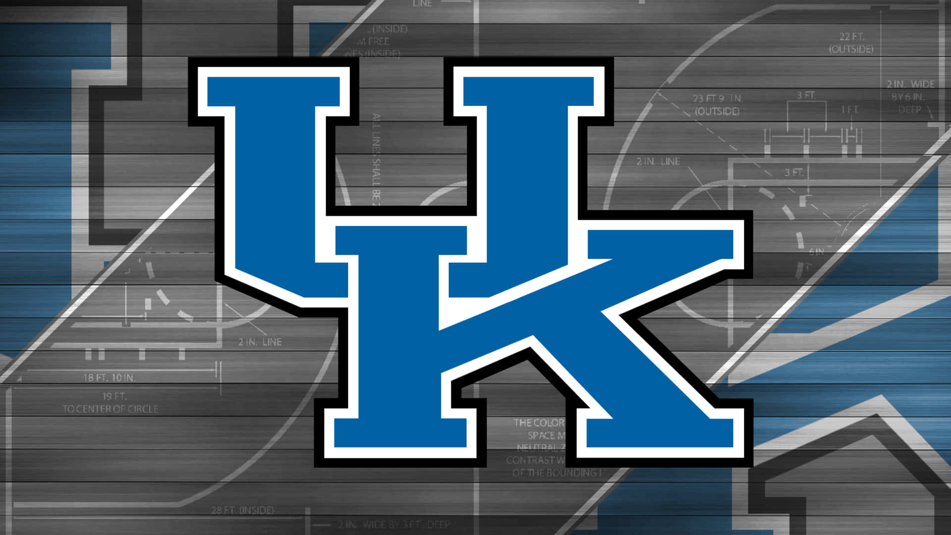 Kentucky Wildcats Logo On A Blue Background Background