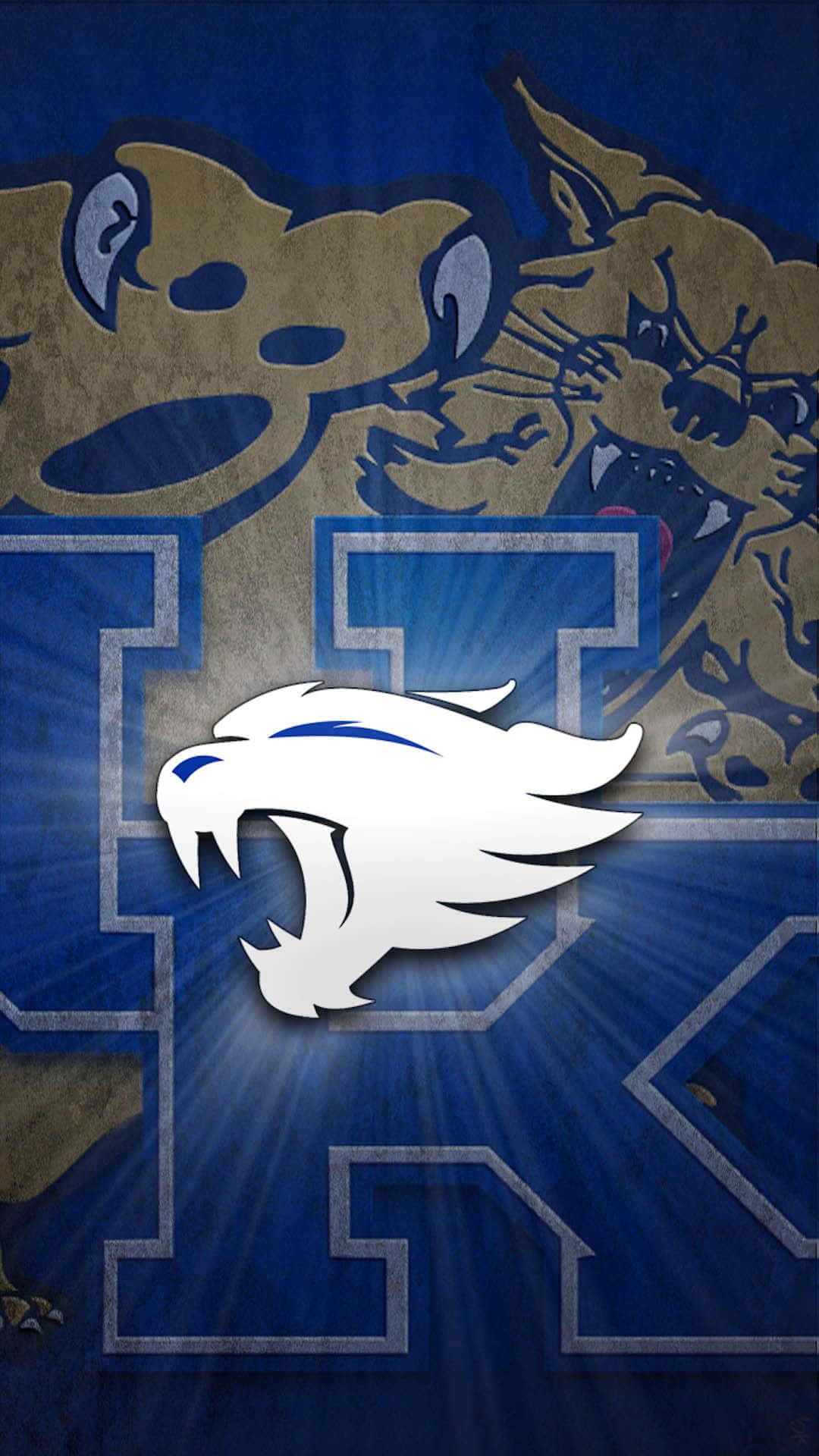 Kentucky Wildcats White Wildcat Logo Background