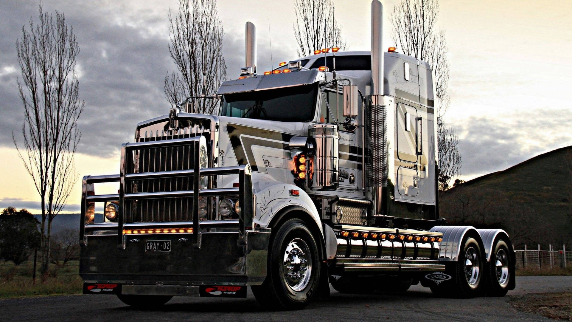 Kenworth Chrome Truck Background