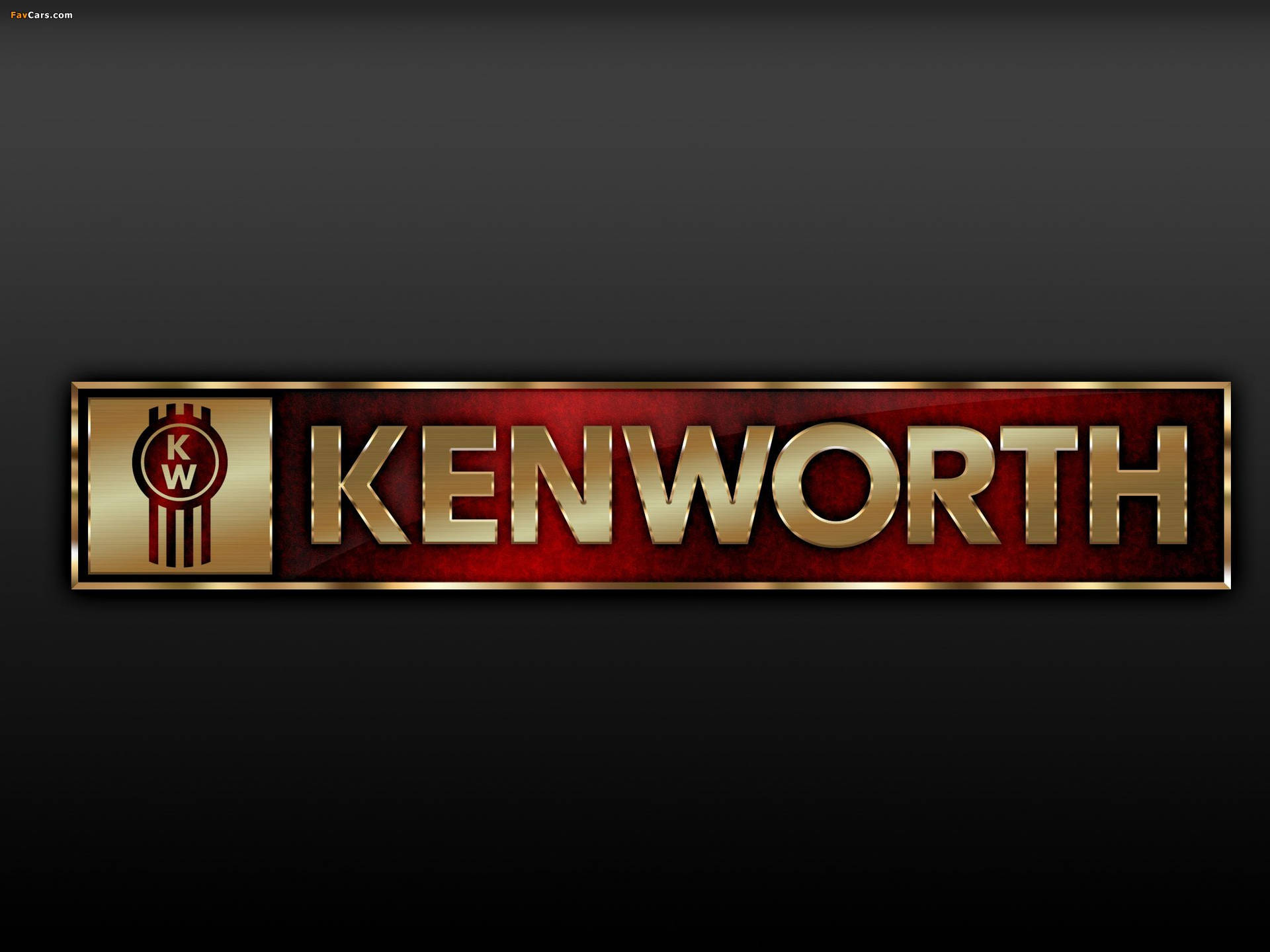 Kenworth Logo In Gold Letters Background