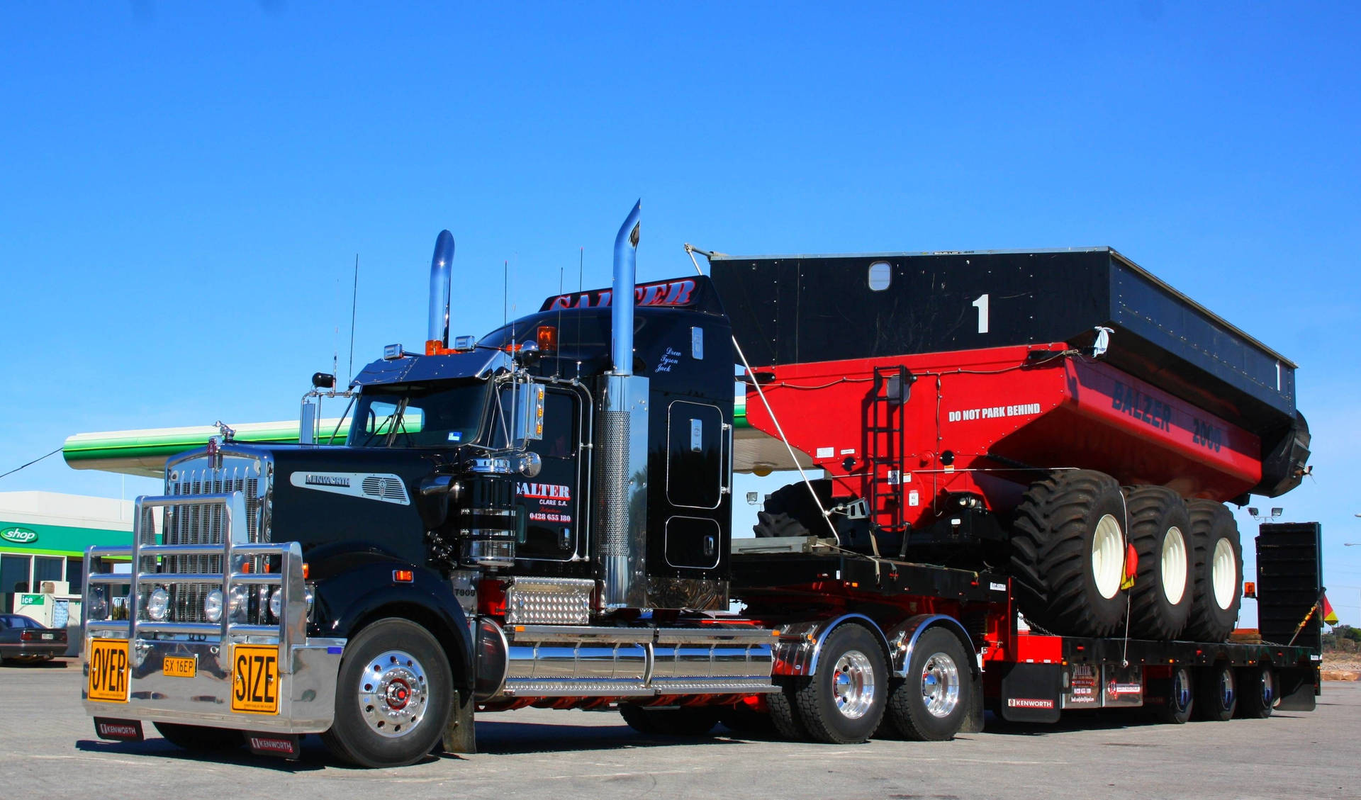 Kenworth Truck With Wagon Background