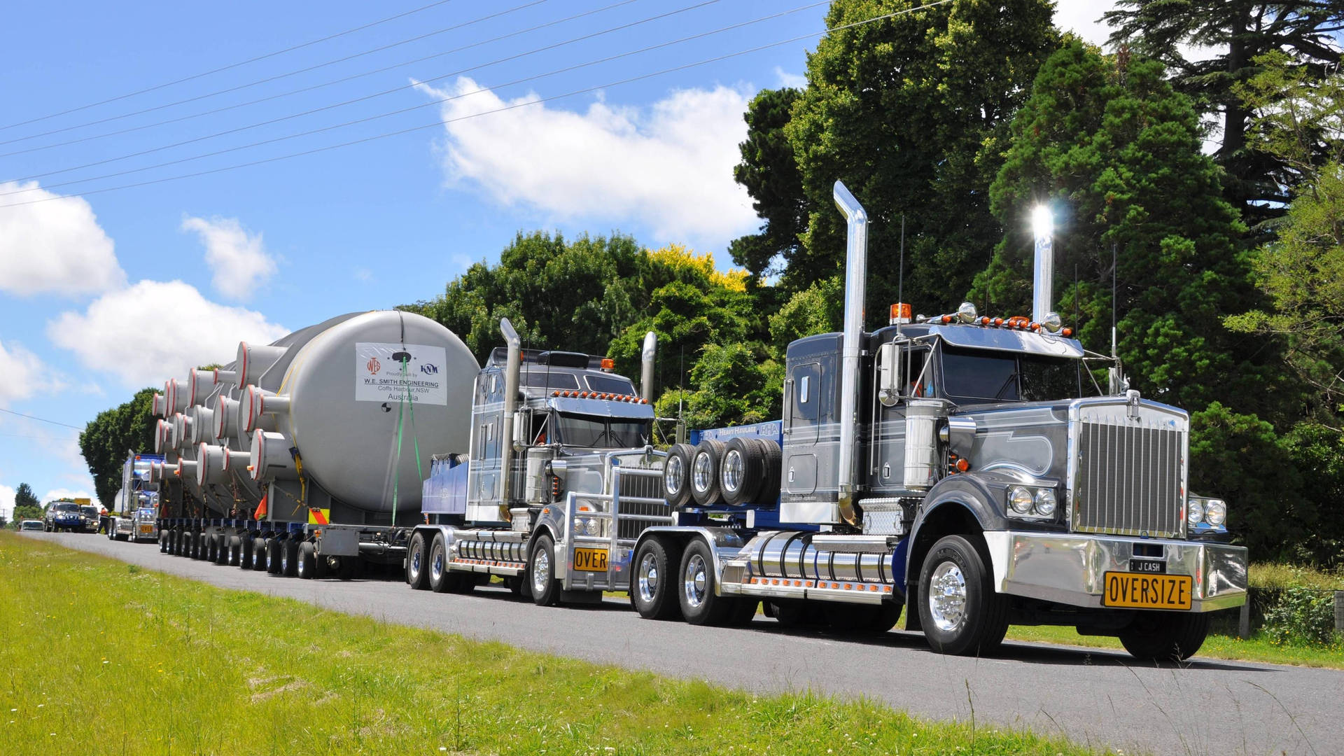 Kenworth Trucks In The Road