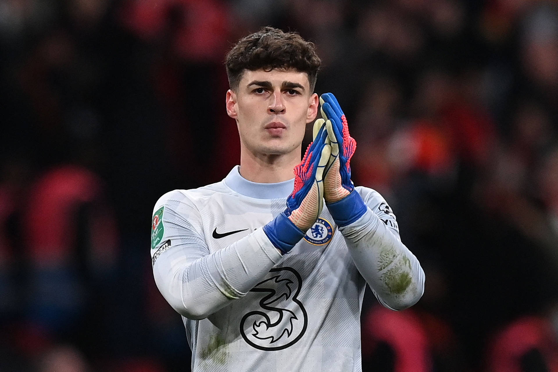 Kepa Arrizabalaga Clapping During Game