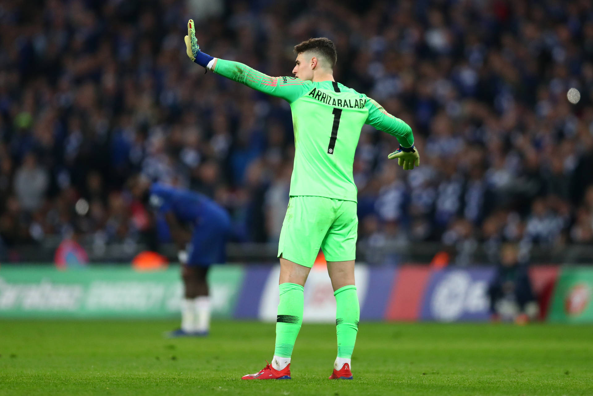 Kepa Arrizabalaga Hand Signal Background