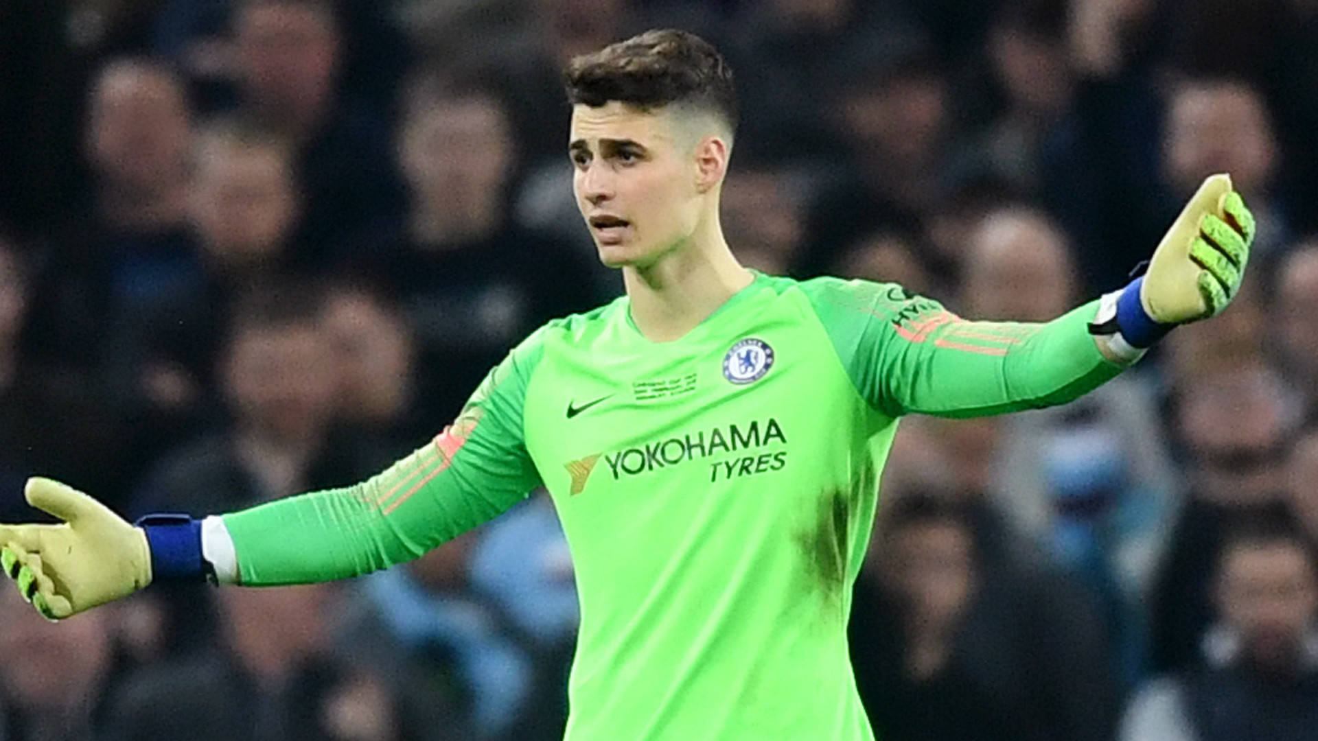 Kepa Arrizabalaga In Disbelief Background