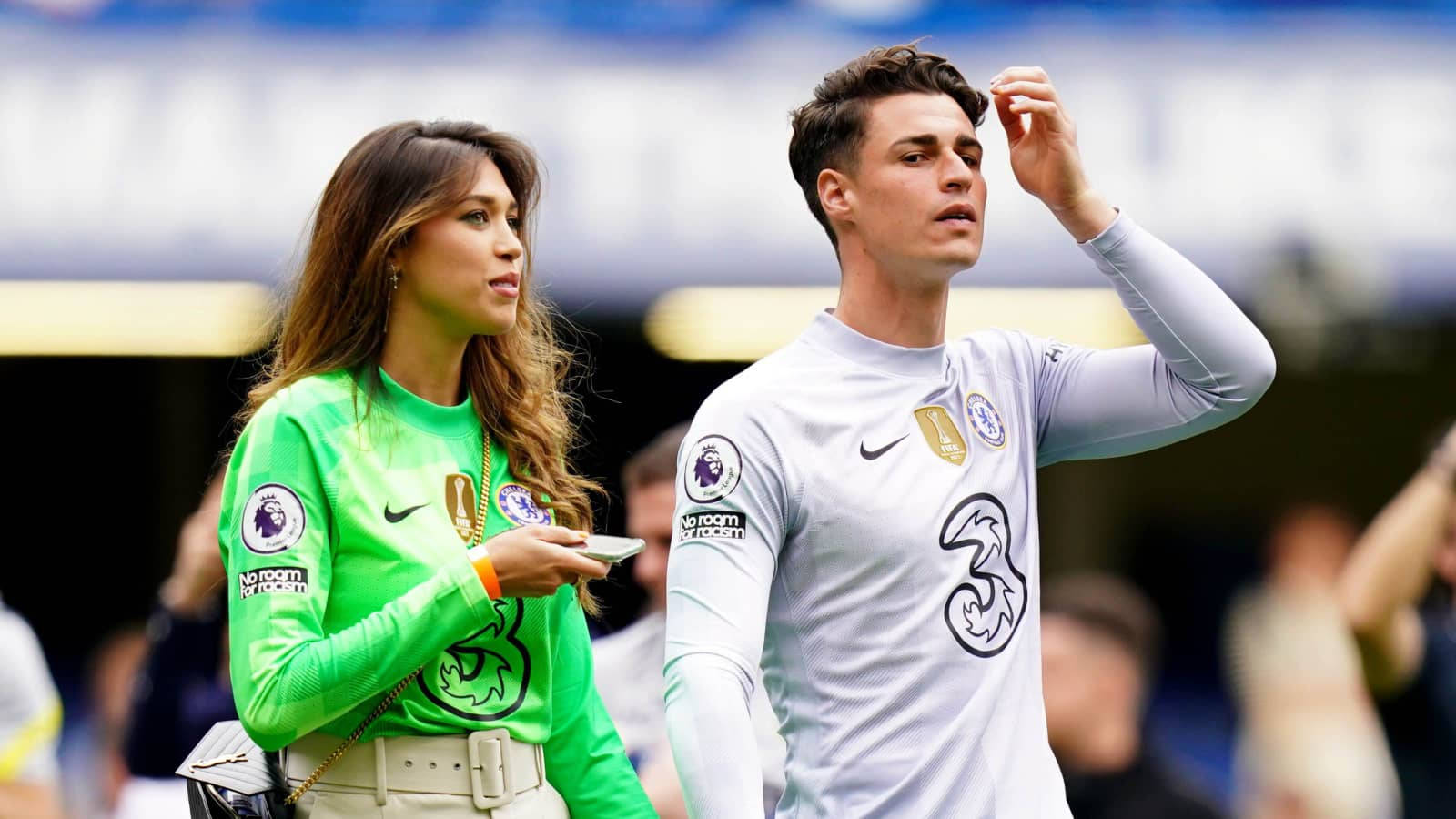 Kepa Arrizabalaga With His Girlfriend Background