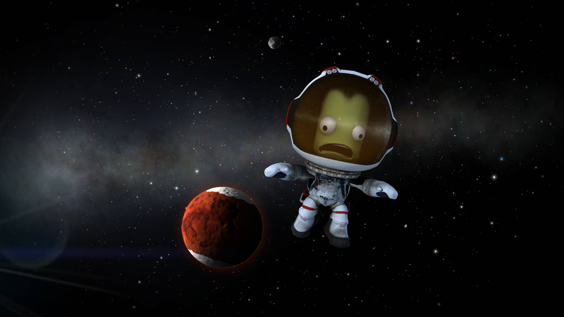 Kerbal Space Program Alien With Planet Background