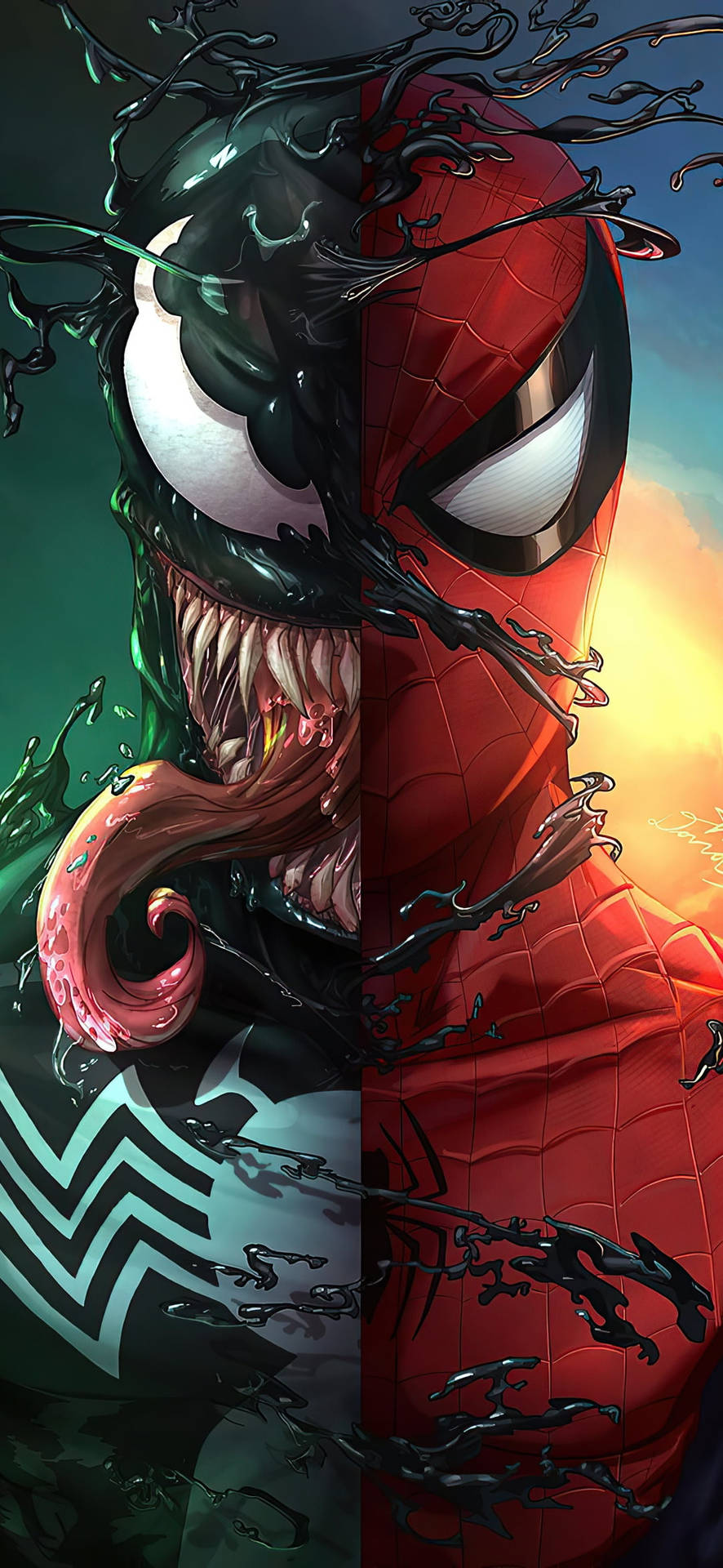 Keren Venom And Spider-man