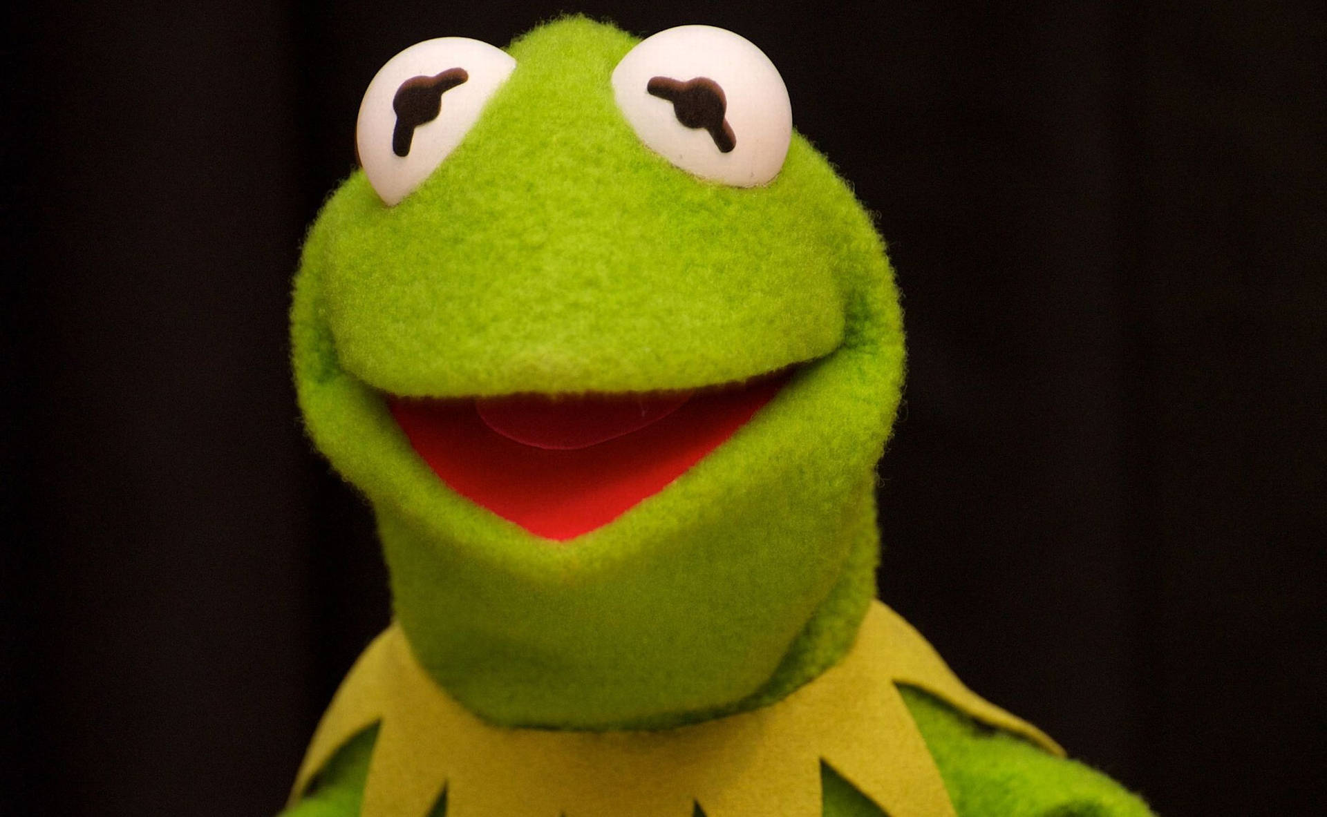 Kermit The Frog On Black Background Background