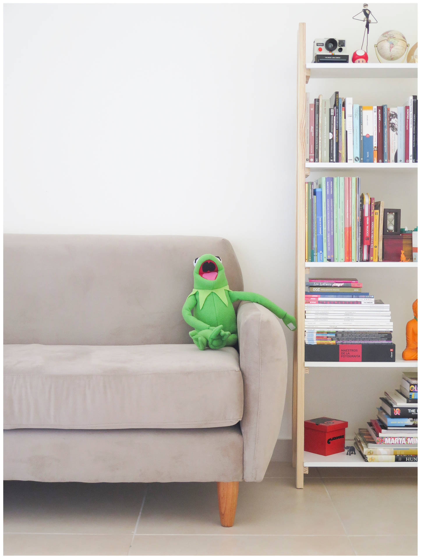 Kermit The Frog On Couch Background