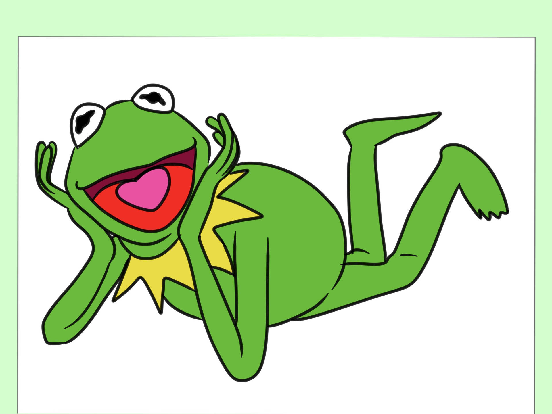 Kermit The Frog Paint Art Background