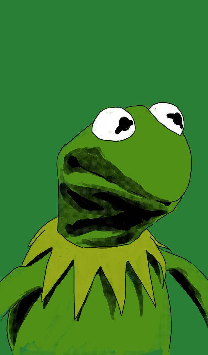Kermit The Frog Side Profile Art Background