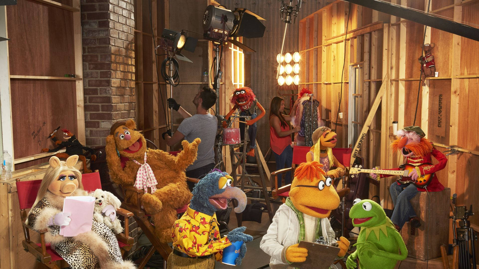 Kermit The Frog With The Muppets Backstage