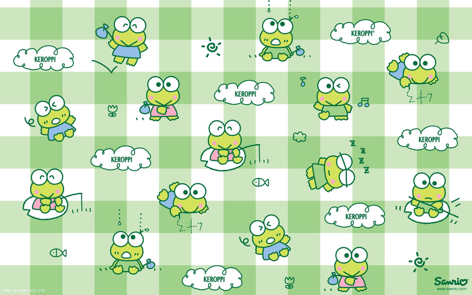 Keroppi And His Hobbies Background