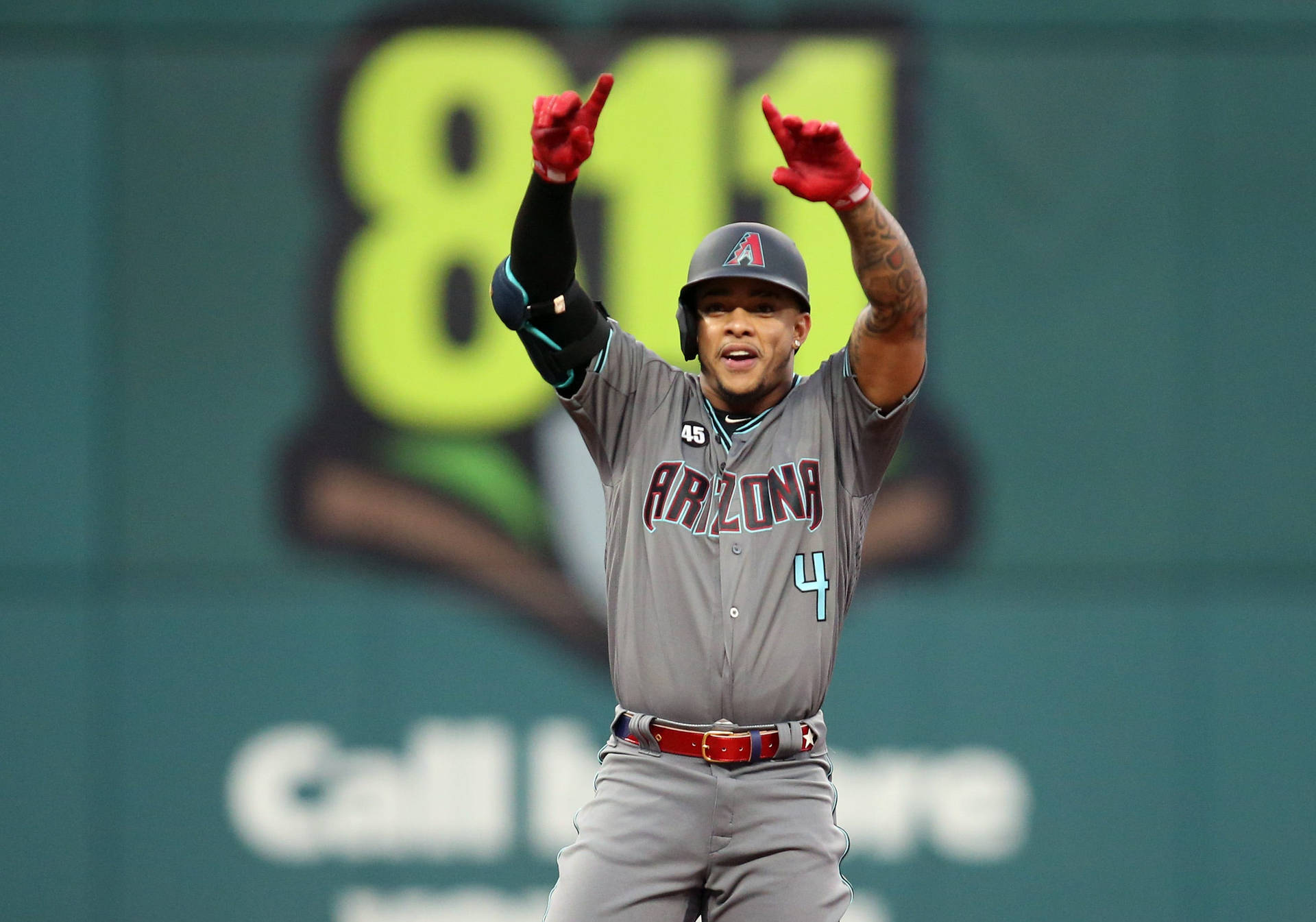 Ketel Marte Number One Sign Background