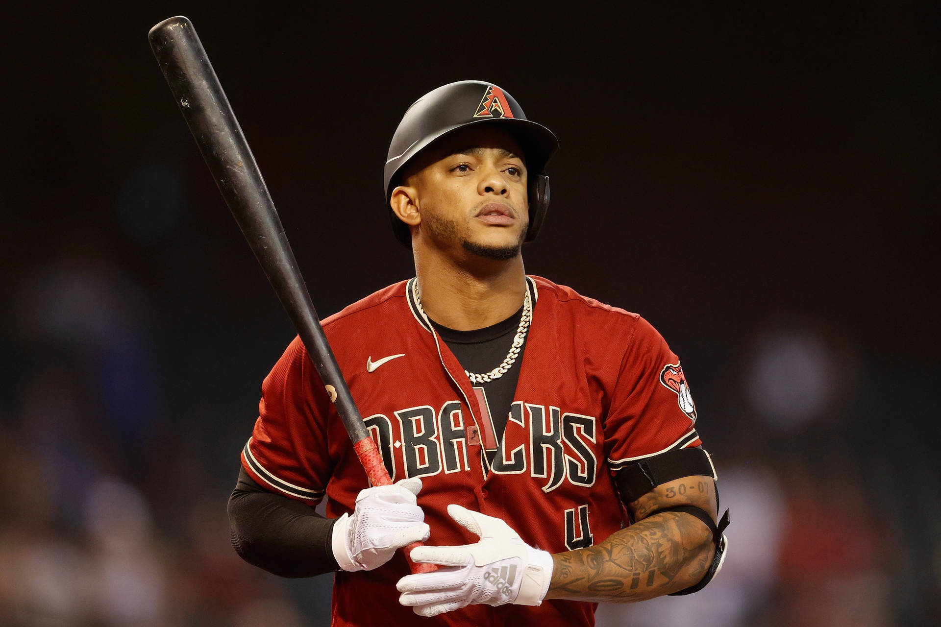 Ketel Marte Red Uniform Background