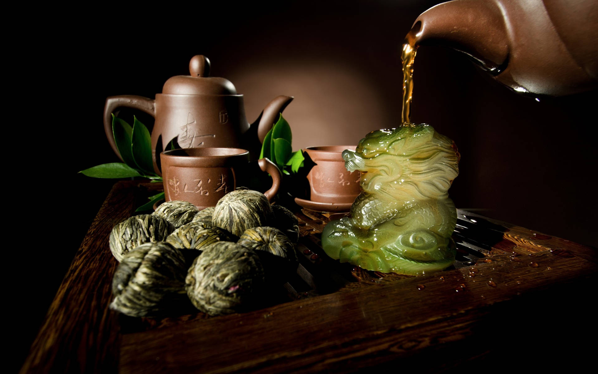 Kettle With Tea Background