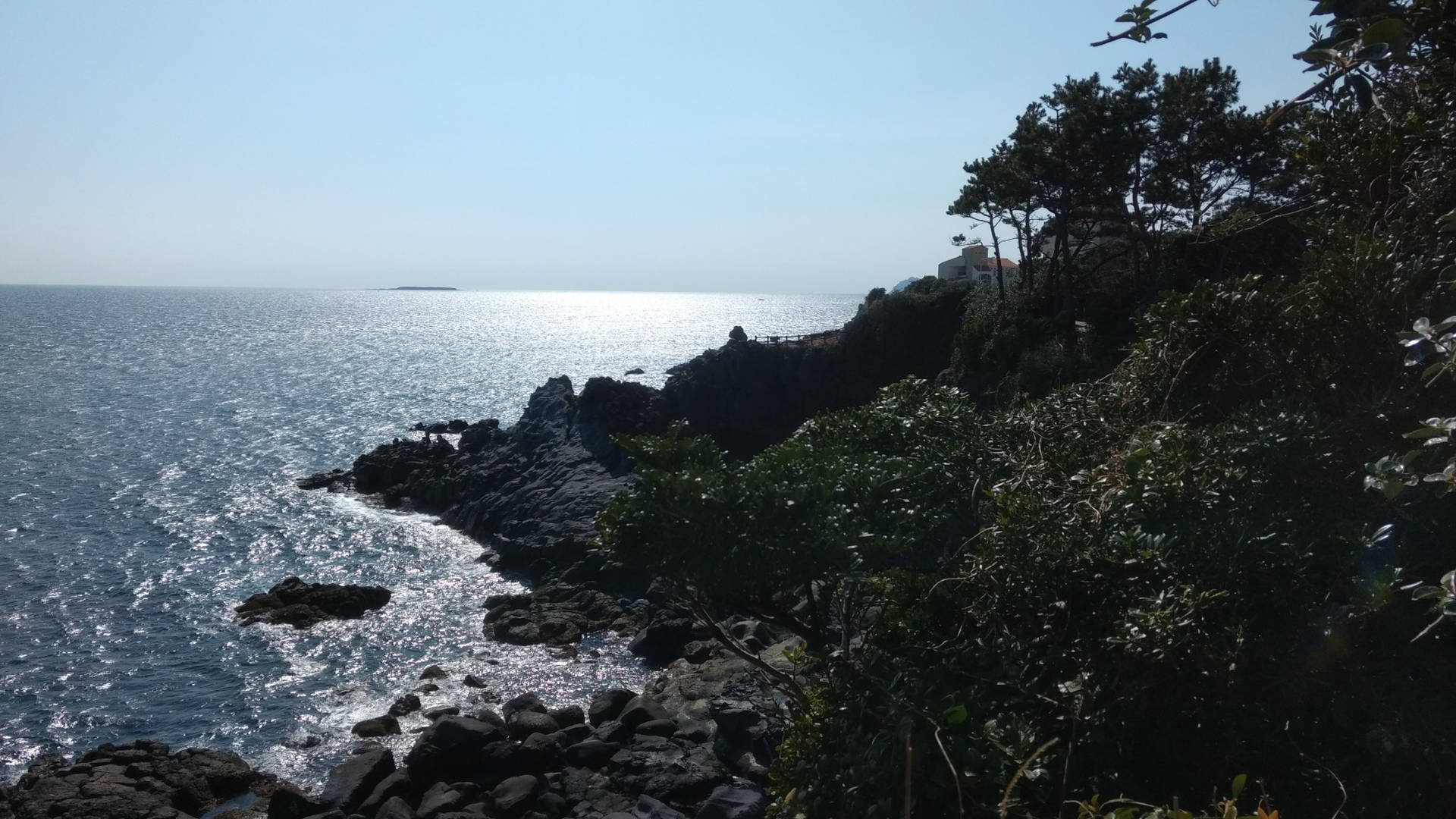 Keunong Coastal Promenade Jeju Island Background